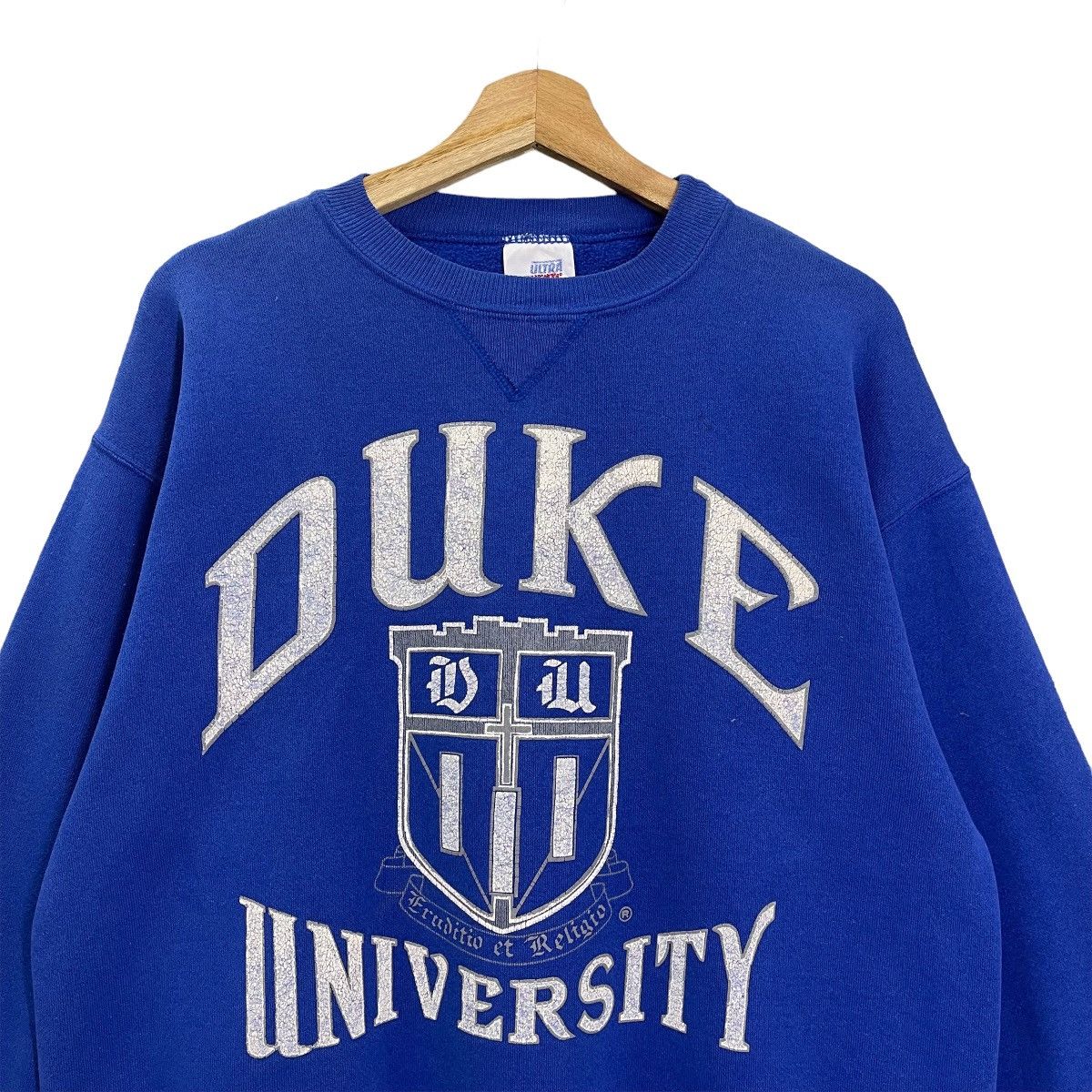 Vintage Vintage 90s Blue Devils Duke University Big Logo Sweatshirt Size US M / EU 48-50 / 2 - 4 Thumbnail