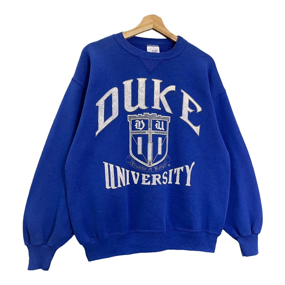 Vintage Vintage 90s Blue Devils Duke University Big Logo Sweatshirt Size US M / EU 48-50 / 2 - 2 Thumbnail