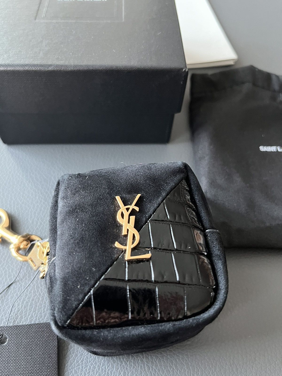 Hedi Slimane × Saint Laurent Paris × Yves Saint Laurent Rare Limited Edition Runway Brand New YSL Logo Charm Bag Size ONE SIZE - 1 Thumbnail