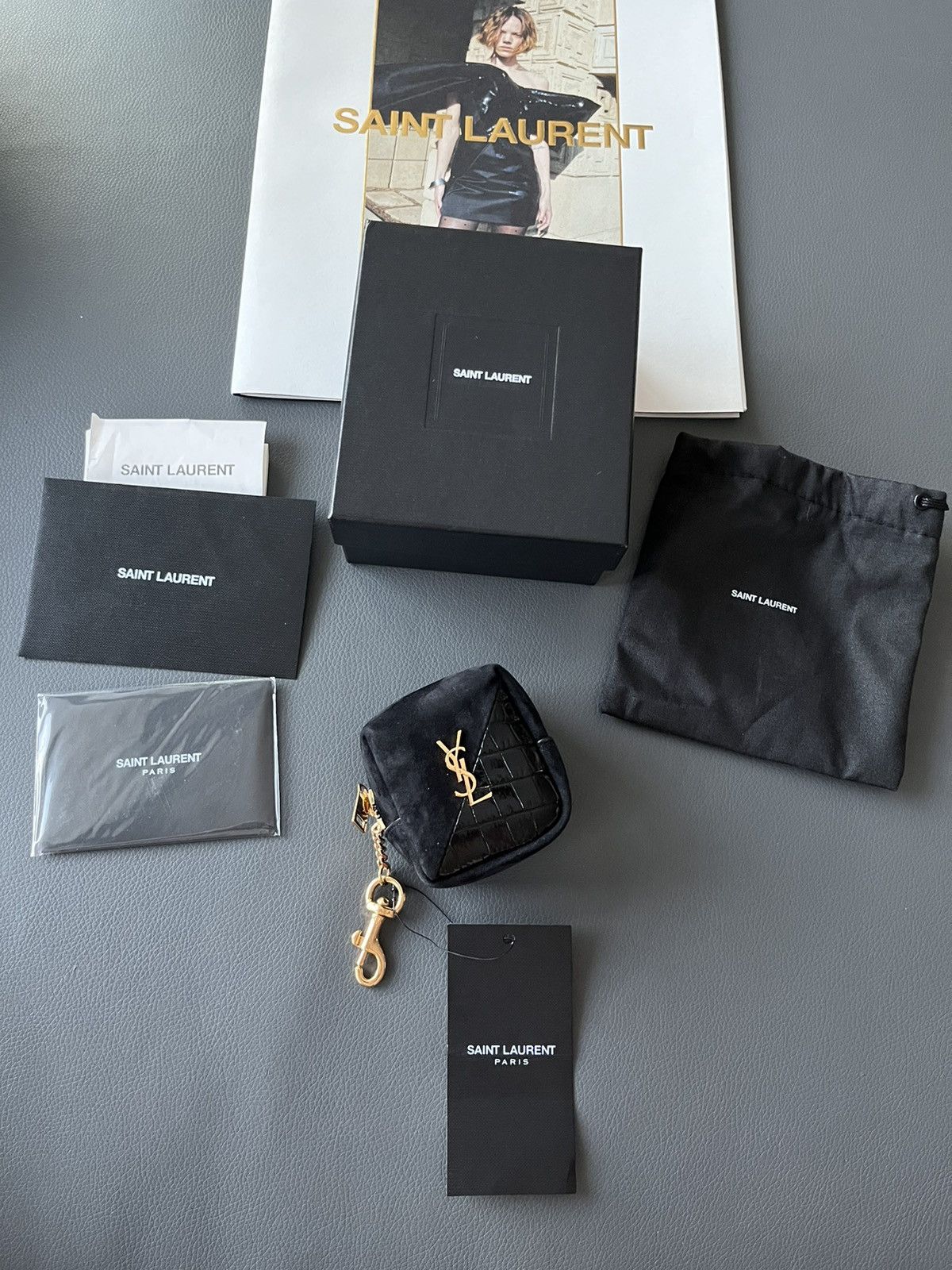 Hedi Slimane × Saint Laurent Paris × Yves Saint Laurent Rare Limited Edition Runway Brand New YSL Logo Charm Bag Size ONE SIZE - 18 Thumbnail