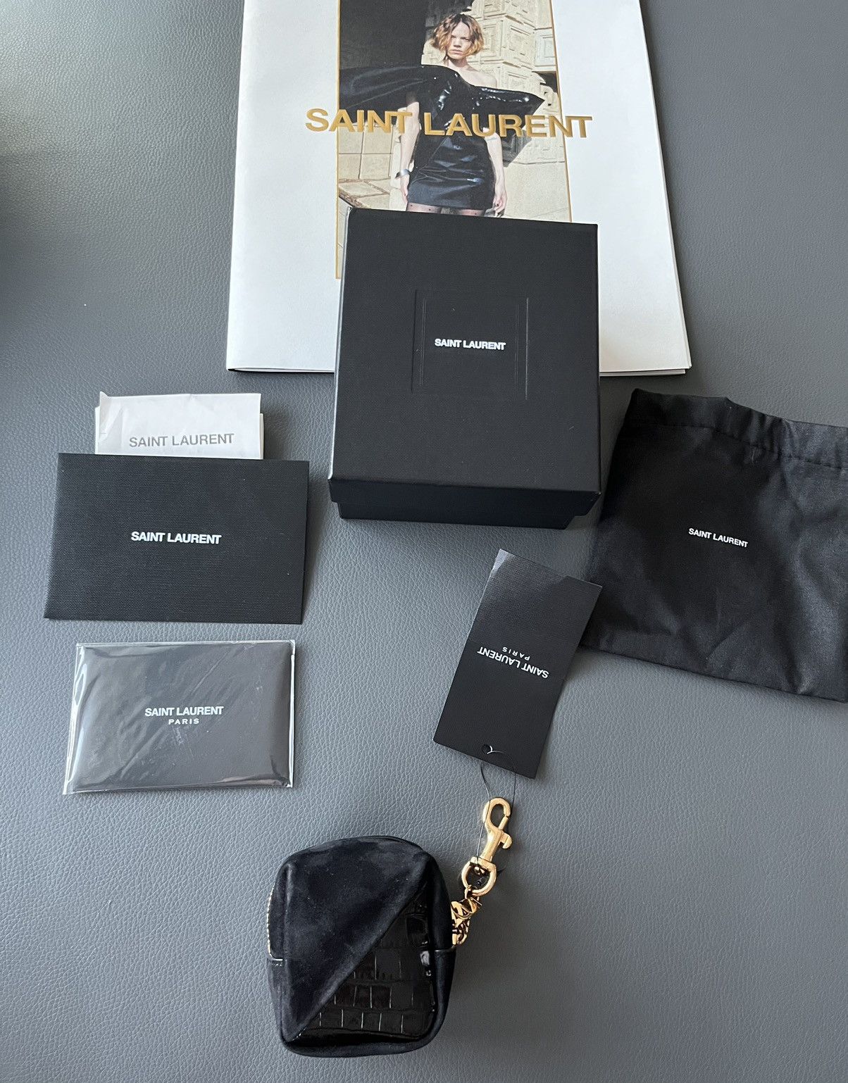 Hedi Slimane × Saint Laurent Paris × Yves Saint Laurent Rare Limited Edition Runway Brand New YSL Logo Charm Bag Size ONE SIZE - 15 Thumbnail