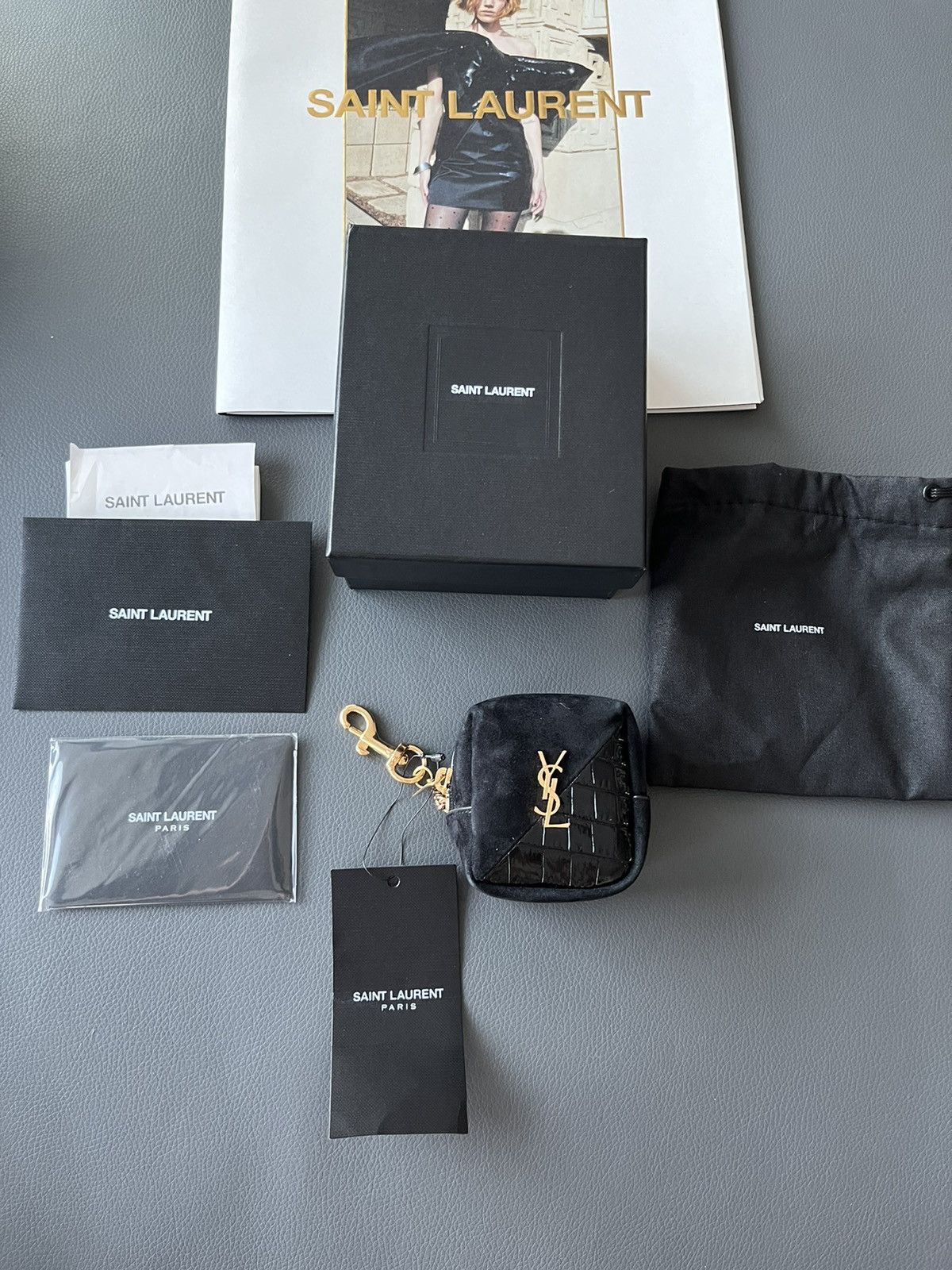 Hedi Slimane × Saint Laurent Paris × Yves Saint Laurent Rare Limited Edition Runway Brand New YSL Logo Charm Bag Size ONE SIZE - 8 Thumbnail