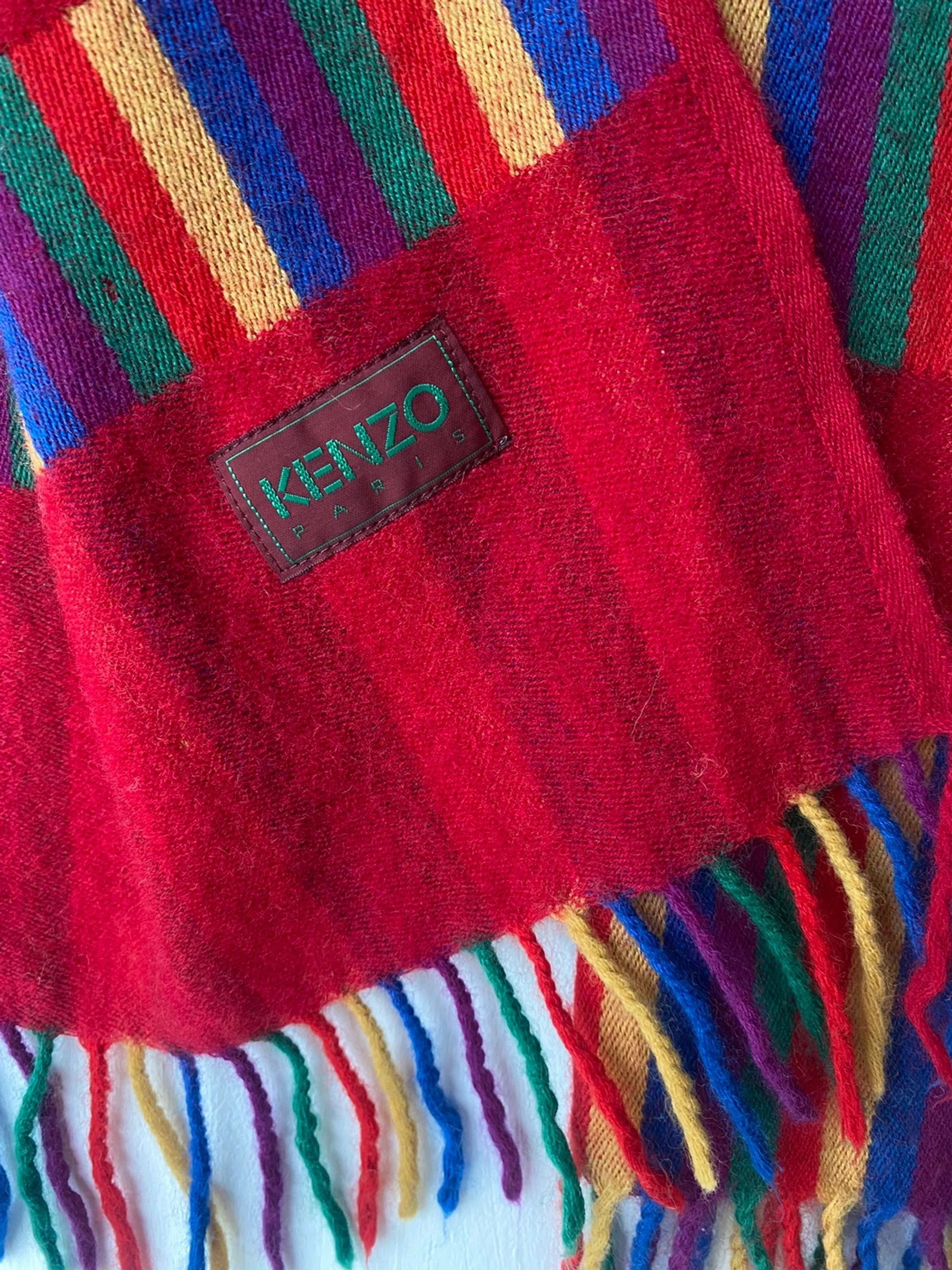 Designer × Kenzo × Vintage 💥 Kenzo Paris Vintage Muffler Scarf Size ONE SIZE - 5 Thumbnail