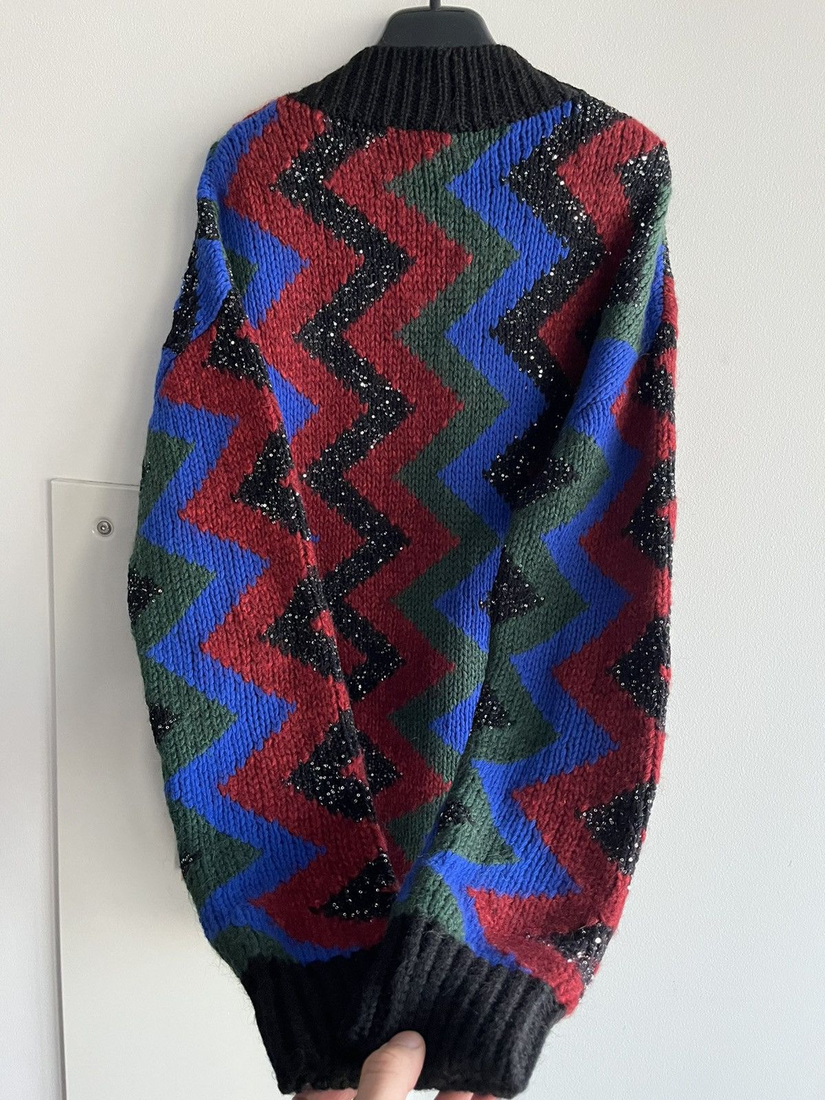 Hedi Slimane × Saint Laurent Paris × Yves Saint Laurent SuperRunway $2,800 Value Celebrity Glitter Cardigan Sweater Size US XL / EU 56 / 4 - 3 Thumbnail