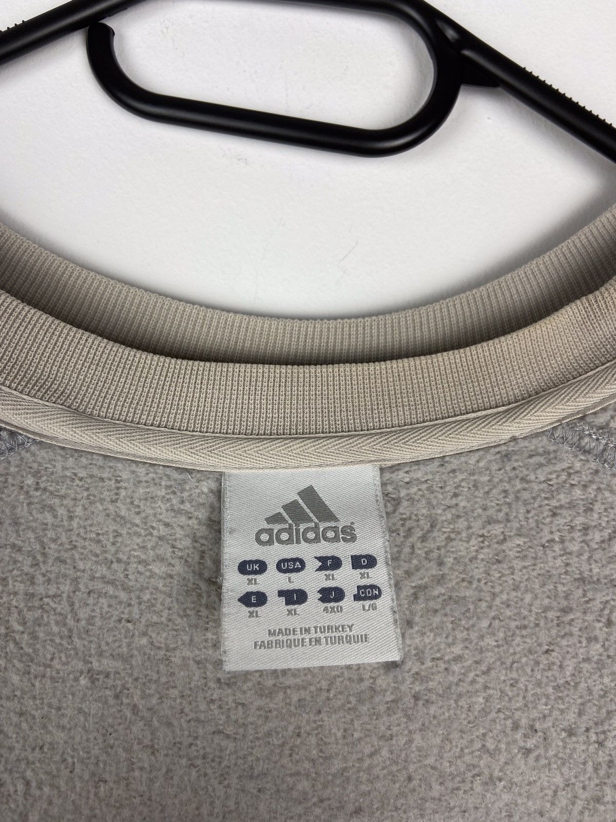Adidas Vintage Adidas Beige Big Logo Sweatshirt Size US XL / EU 56 / 4 - 5 Thumbnail