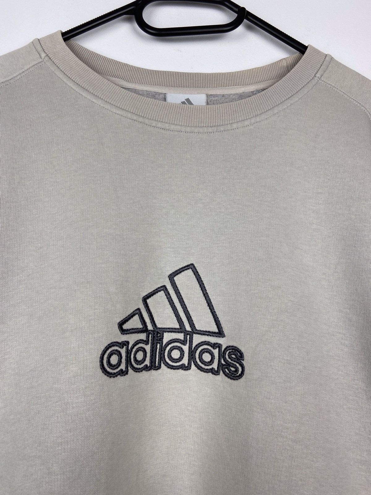 Adidas Vintage Adidas Beige Big Logo Sweatshirt Size US XL / EU 56 / 4 - 3 Thumbnail