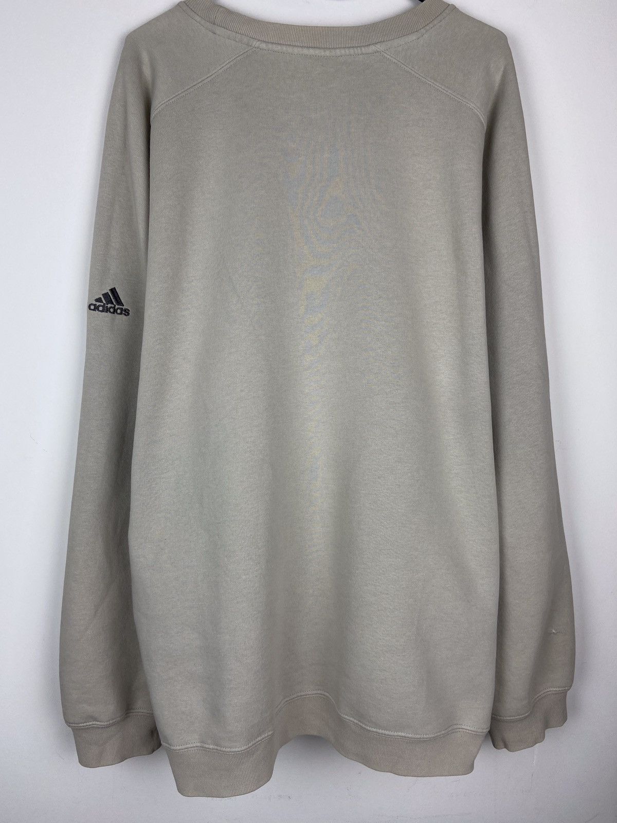Adidas Vintage Adidas Beige Big Logo Sweatshirt Size US XL / EU 56 / 4 - 2 Thumbnail