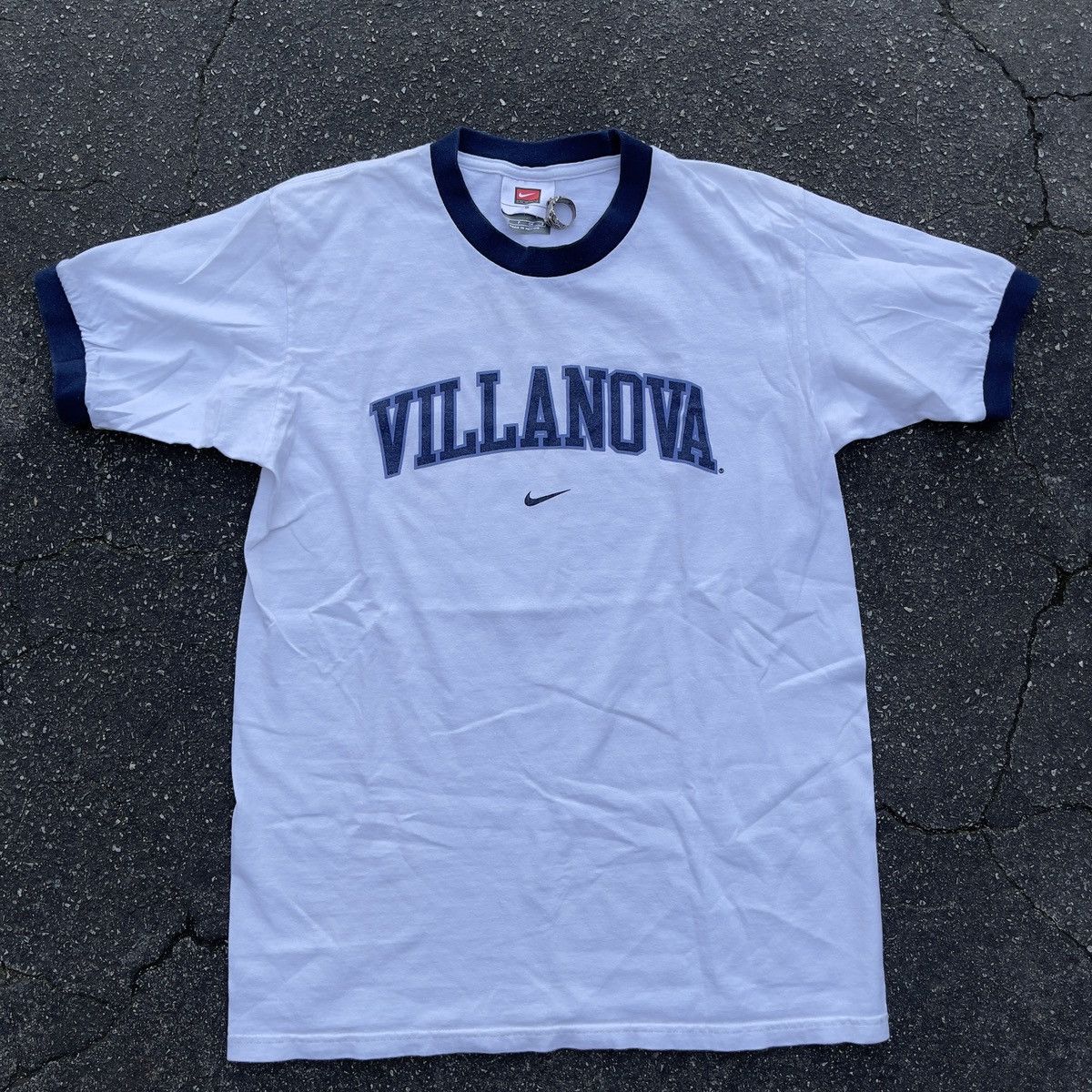 Vintage Villanova Nike Center Swoosh Ringer Shirt