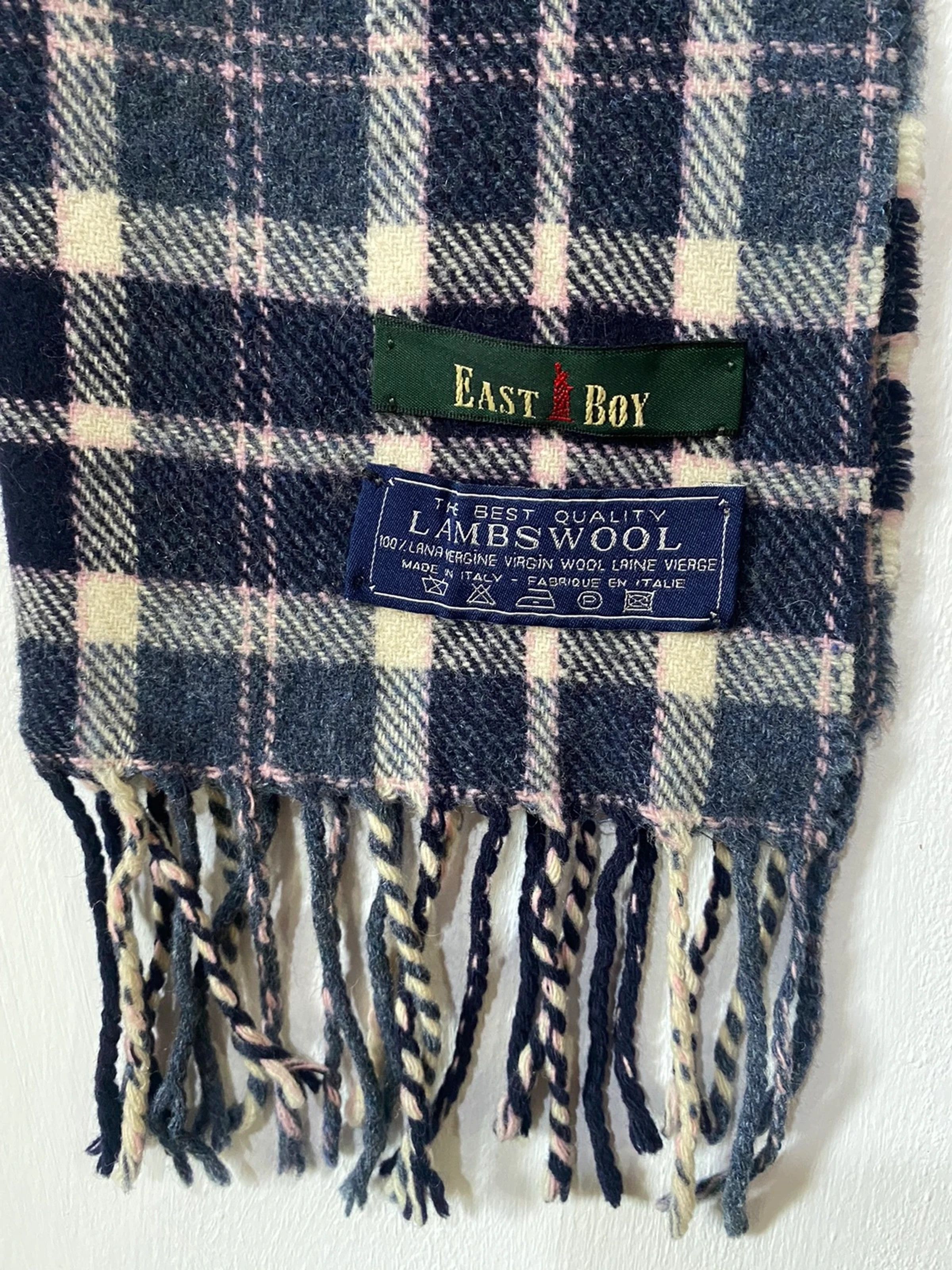 Designer × Vintage 💥 Vintage East Boy Lambswool Muffler Scarf x Italy Size ONE SIZE - 3 Thumbnail