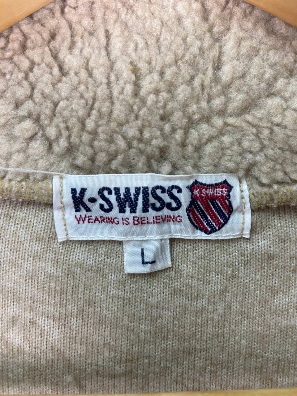 K-Swiss Vintage K Swiss Jacket Fleece Retro Deep Pile Size US L / EU 52-54 / 3 - 4 Thumbnail