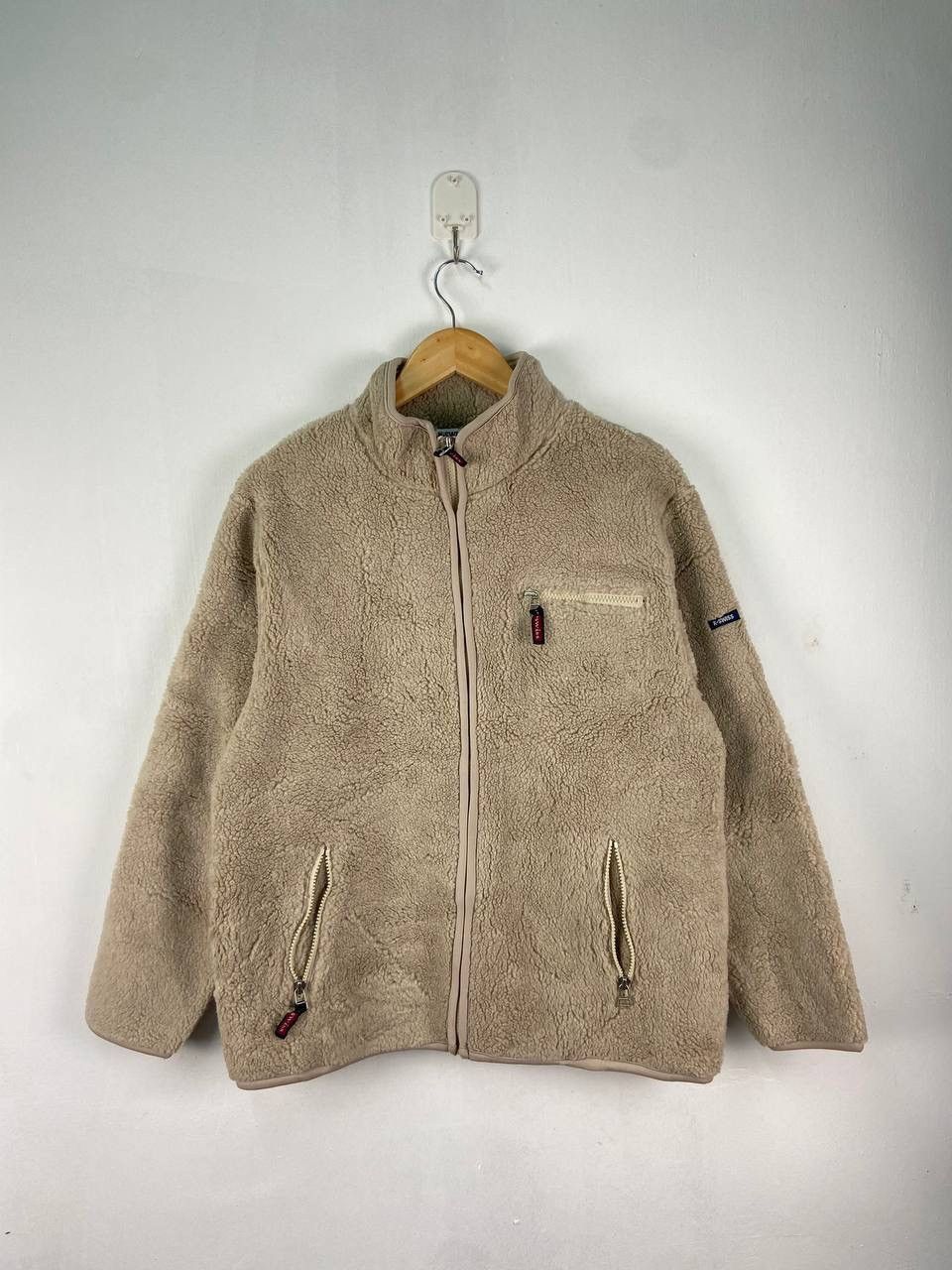 K-Swiss Vintage K Swiss Jacket Fleece Retro Deep Pile Size US L / EU 52-54 / 3 - 1 Thumbnail