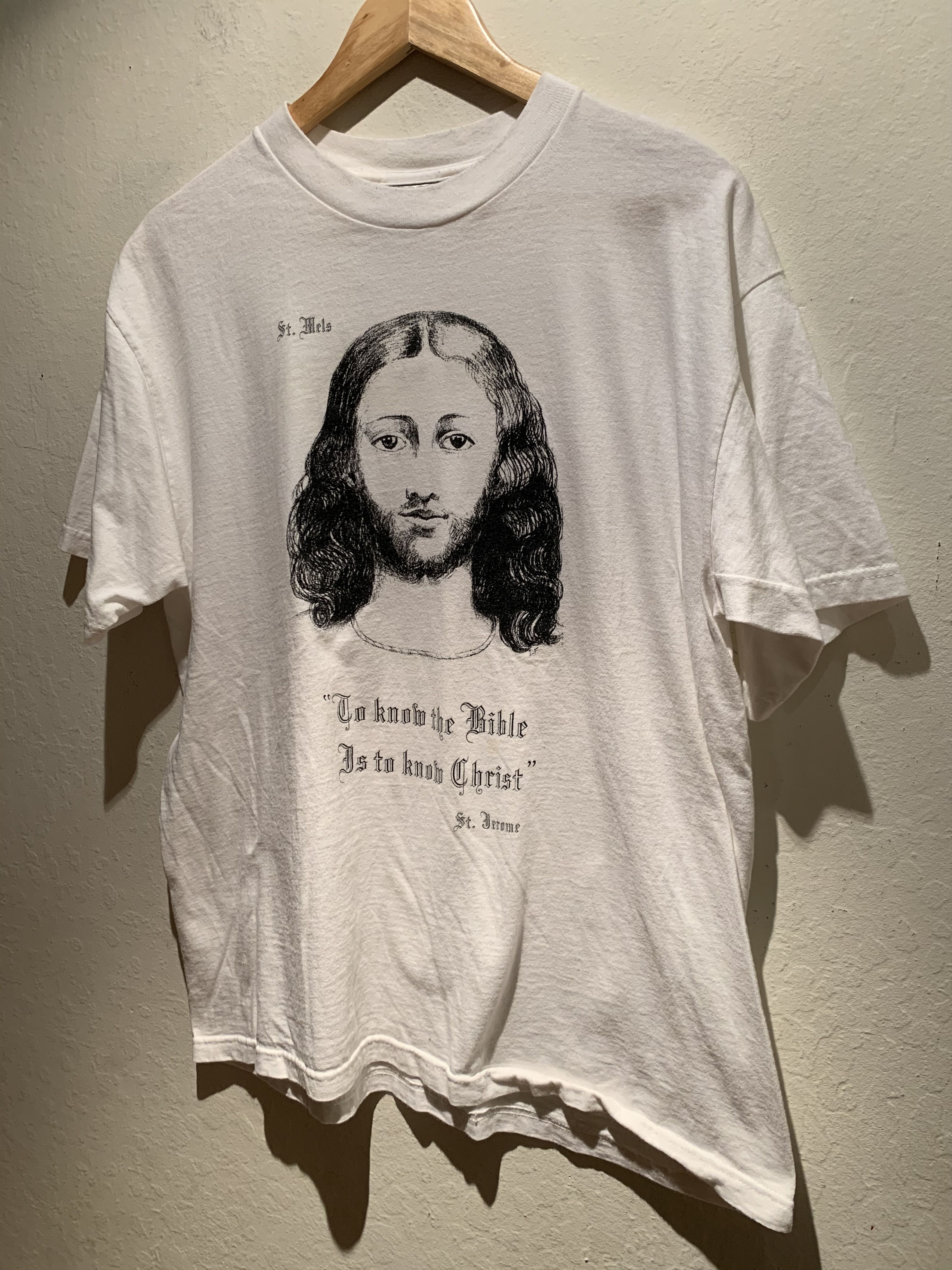 Vintage *RARE* Vintage Jesus Christ Lord Christian Religious T-Shirt Size US L / EU 52-54 / 3 - 1 Thumbnail
