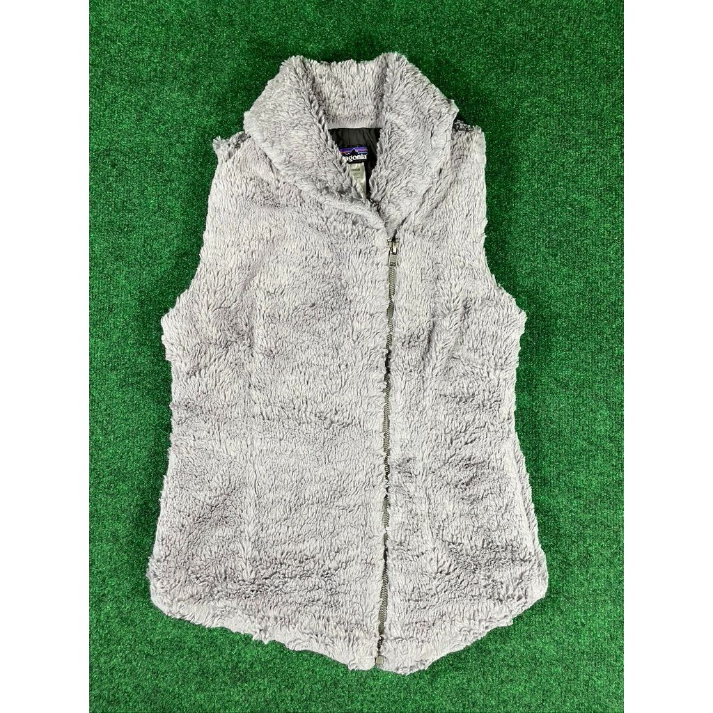 Patagonia Pelage Patagonia Fur Vest Patagonia Gray Faux Fur Zip Up