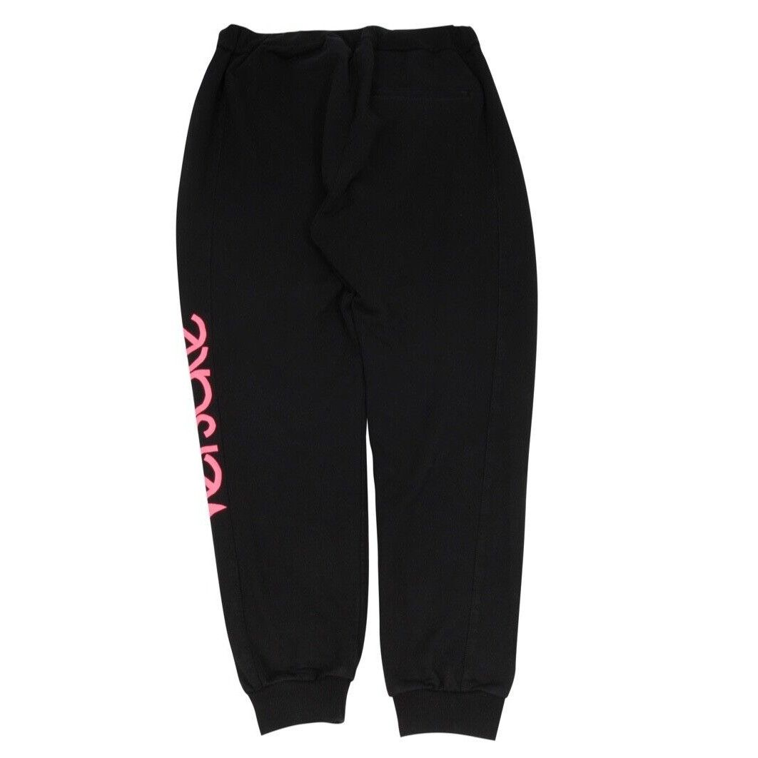 Versace Black Pink Logo Drawstring Sweat Pants Joggers - 01449 Size US 28 / EU 44 - 2 Thumbnail