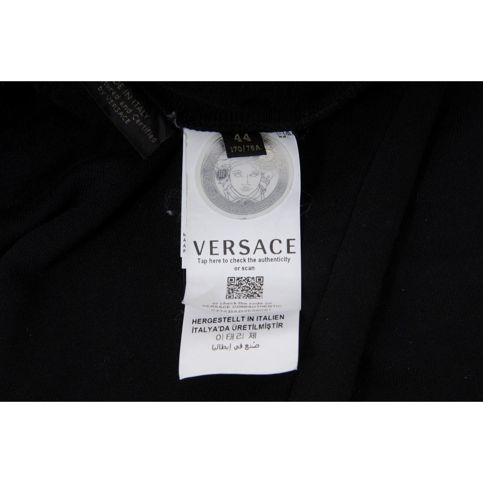 Versace Black Pink Logo Drawstring Sweat Pants Joggers - 01449 Size US 28 / EU 44 - 7 Thumbnail
