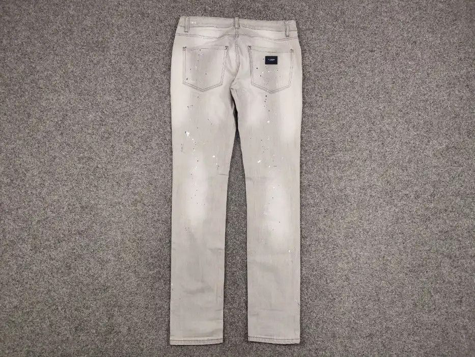 Japanese Brand Designer My Brand Slim Jeans Distressed Paint Gray Denim Size US 33 - 5 Thumbnail