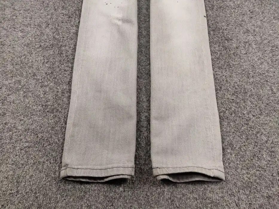 Japanese Brand Designer My Brand Slim Jeans Distressed Paint Gray Denim Size US 33 - 4 Thumbnail