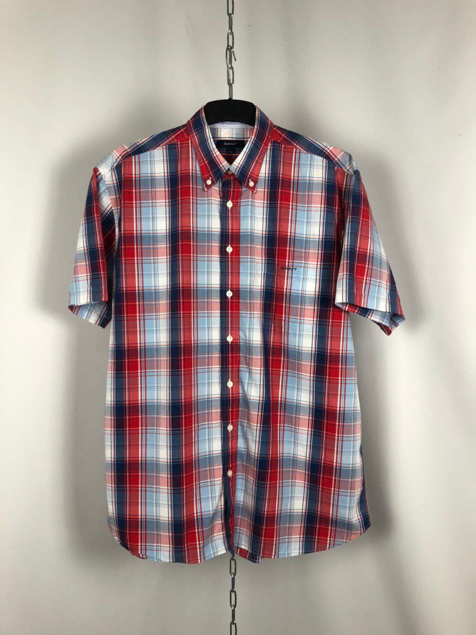 Gant Men’s Gant shirts shorts sleeve red blue size XL Size US XL / EU 56 / 4 - 1 Thumbnail
