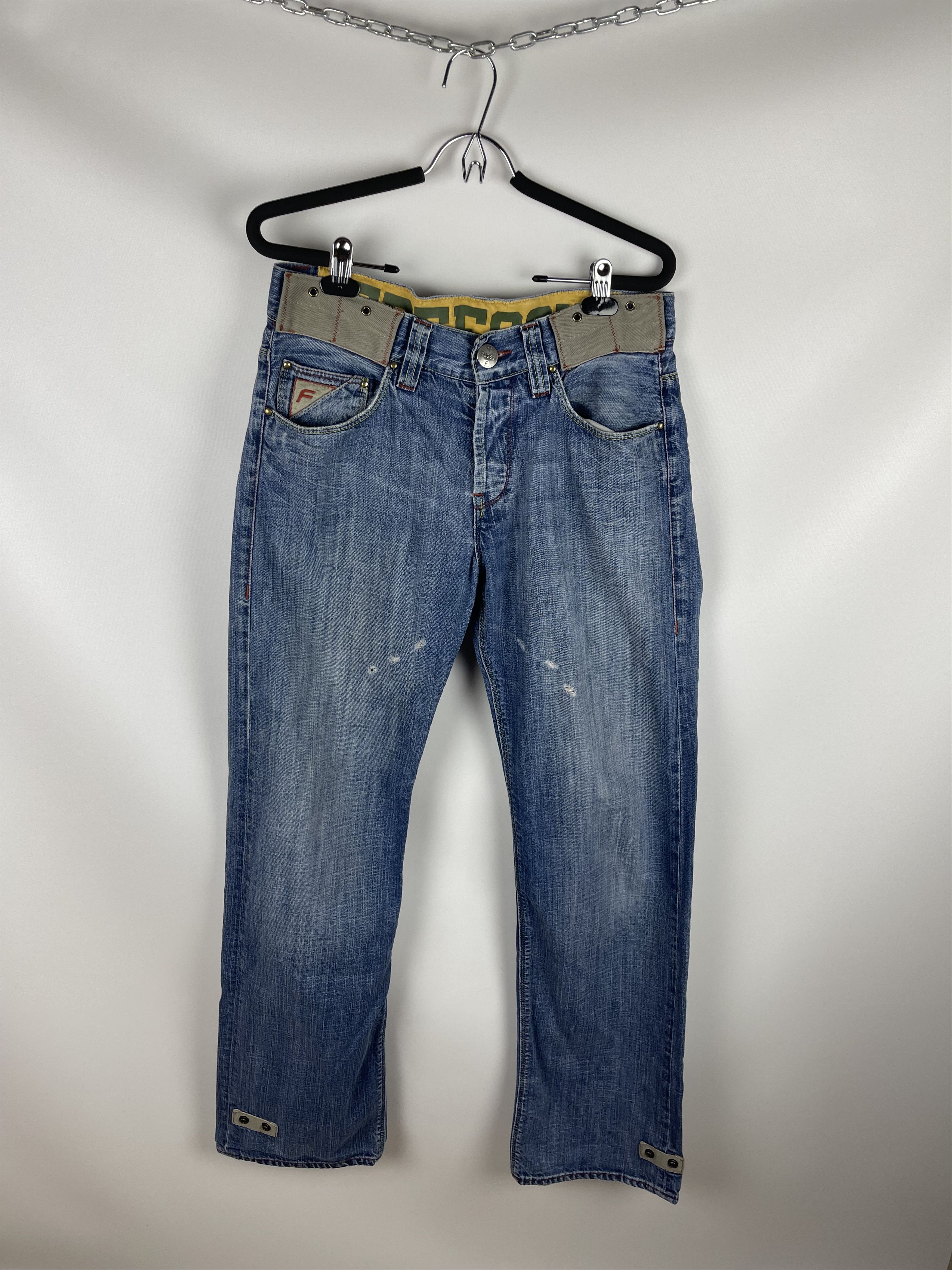 Vintage Freesoul vintage hummer acb distressed denim jeans pants Size US 32 / EU 48 - 1 Thumbnail