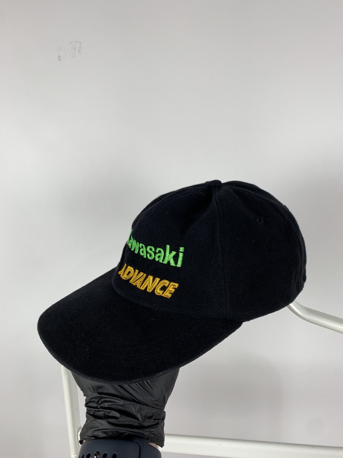 Vintage 90s Vintage Kawasaki Team Black Racing Cap Size ONE SIZE - 6 Thumbnail