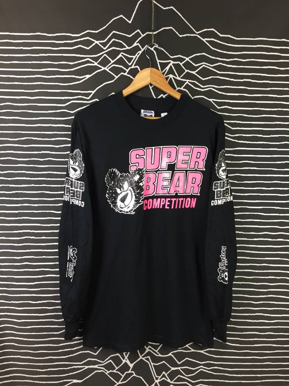 Hanes Vtg 90s Super Bear Factory Bear BMX Longsleeve Tee Size US M / EU 48-50 / 2 - 1 Thumbnail