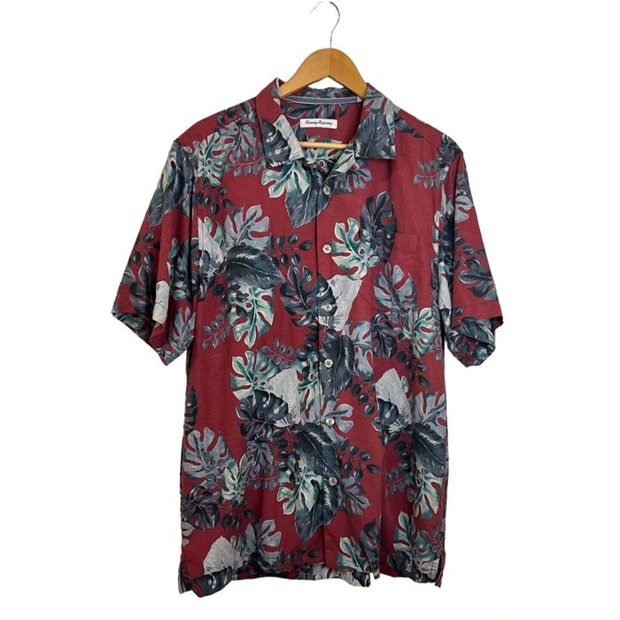 Tommy Bahama Tommy Bahama IslandZone Shirt L Floral Hawaiian Silk Blend ...