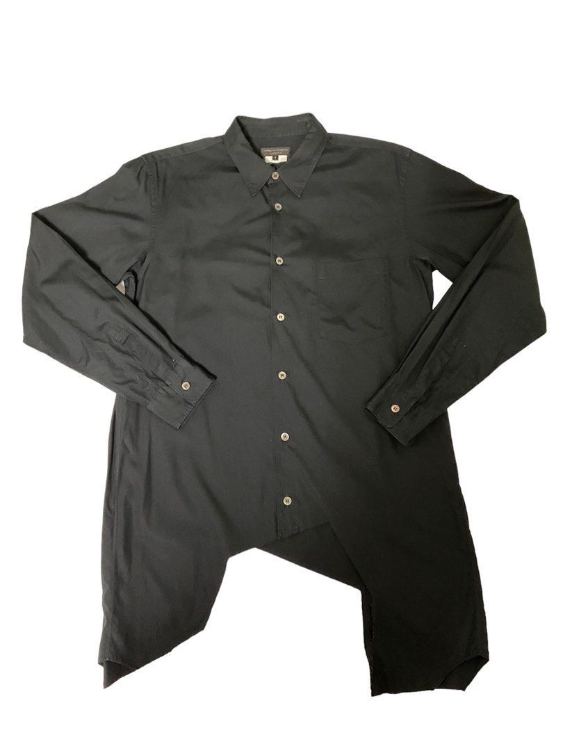 Comme des Garçons Homme Plus black asymmetry shirt