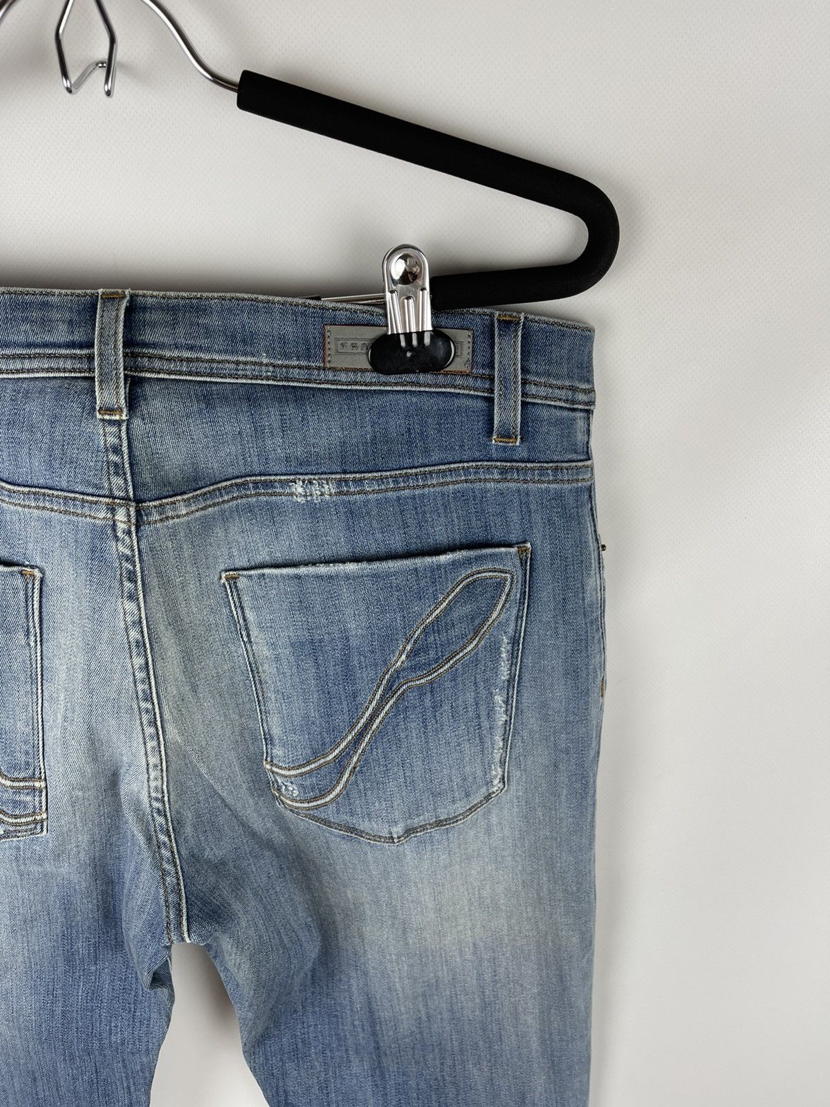 Frauenschuh RRP $450! Frauenschuh blue distressed denim jeans pants Size US 27 - 11 Thumbnail