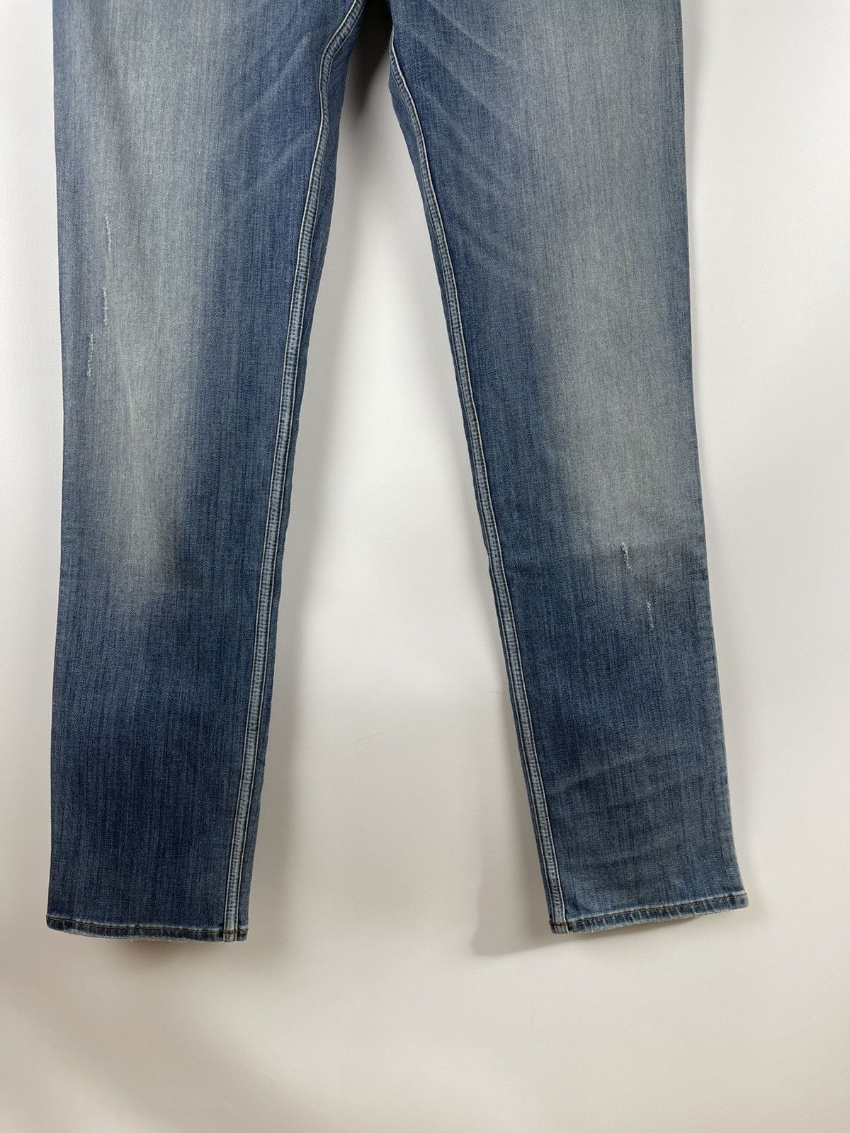 Frauenschuh RRP $450! Frauenschuh blue distressed denim jeans pants Size US 27 - 6 Thumbnail