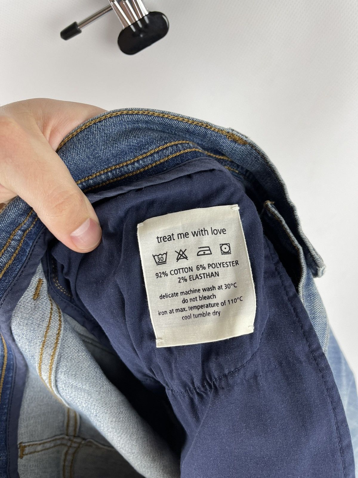 Frauenschuh RRP $450! Frauenschuh blue distressed denim jeans pants Size US 27 - 13 Thumbnail