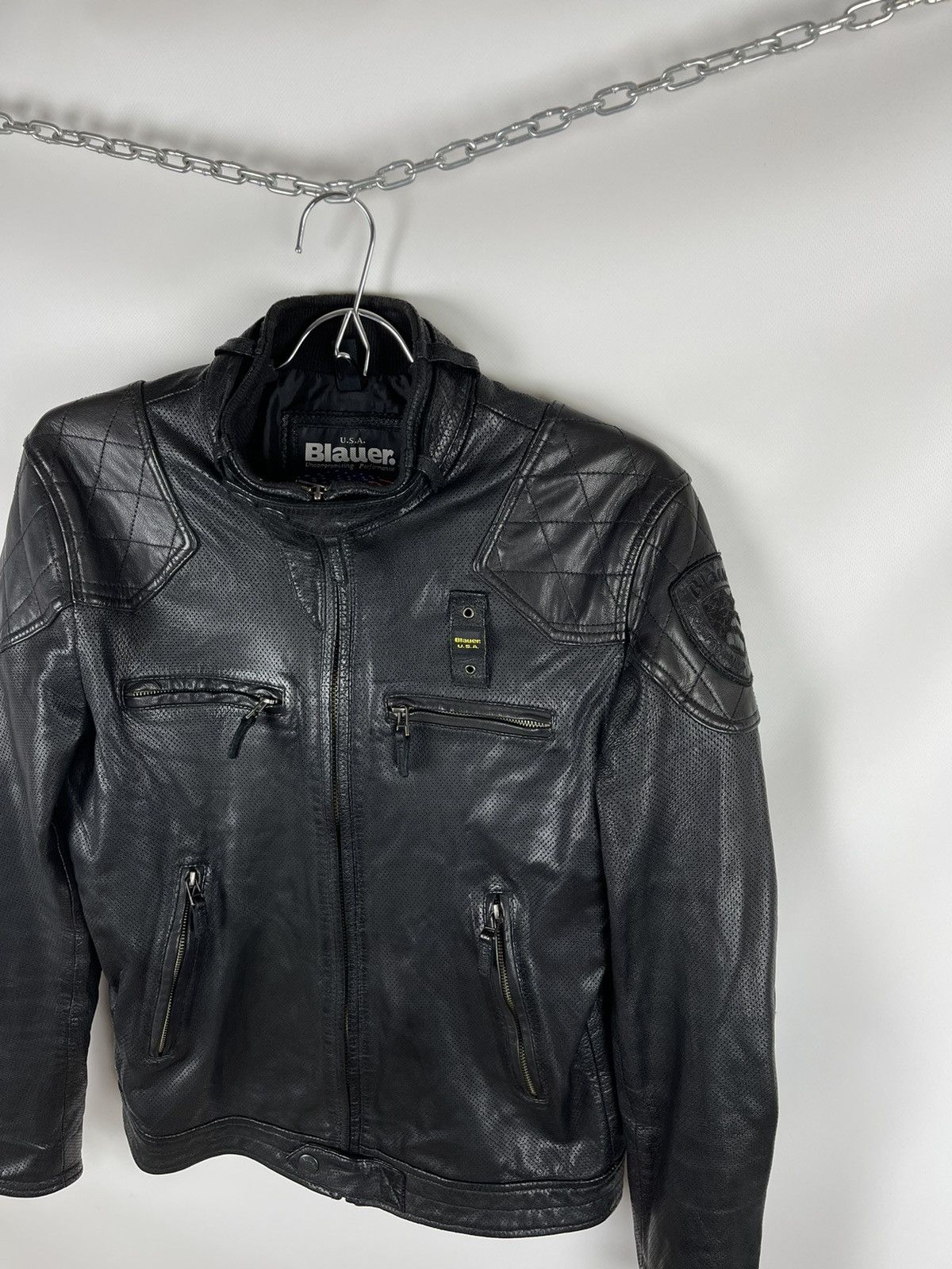 Genuine Leather Blauer USA genuine leather dot pattern avirex schott jacket Size US M / EU 48-50 / 2 - 3 Thumbnail