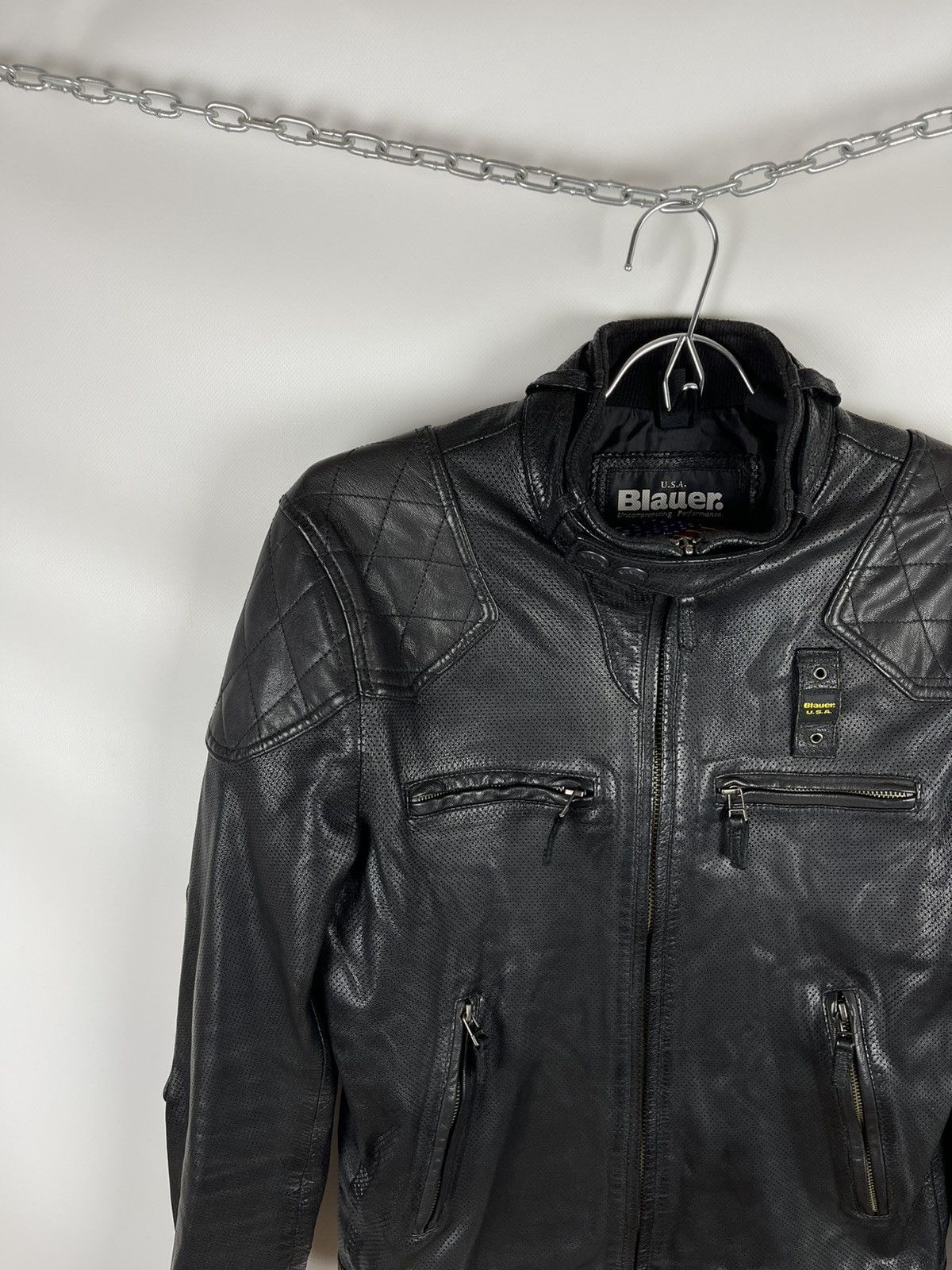 Genuine Leather Blauer USA genuine leather dot pattern avirex schott jacket Size US M / EU 48-50 / 2 - 2 Thumbnail