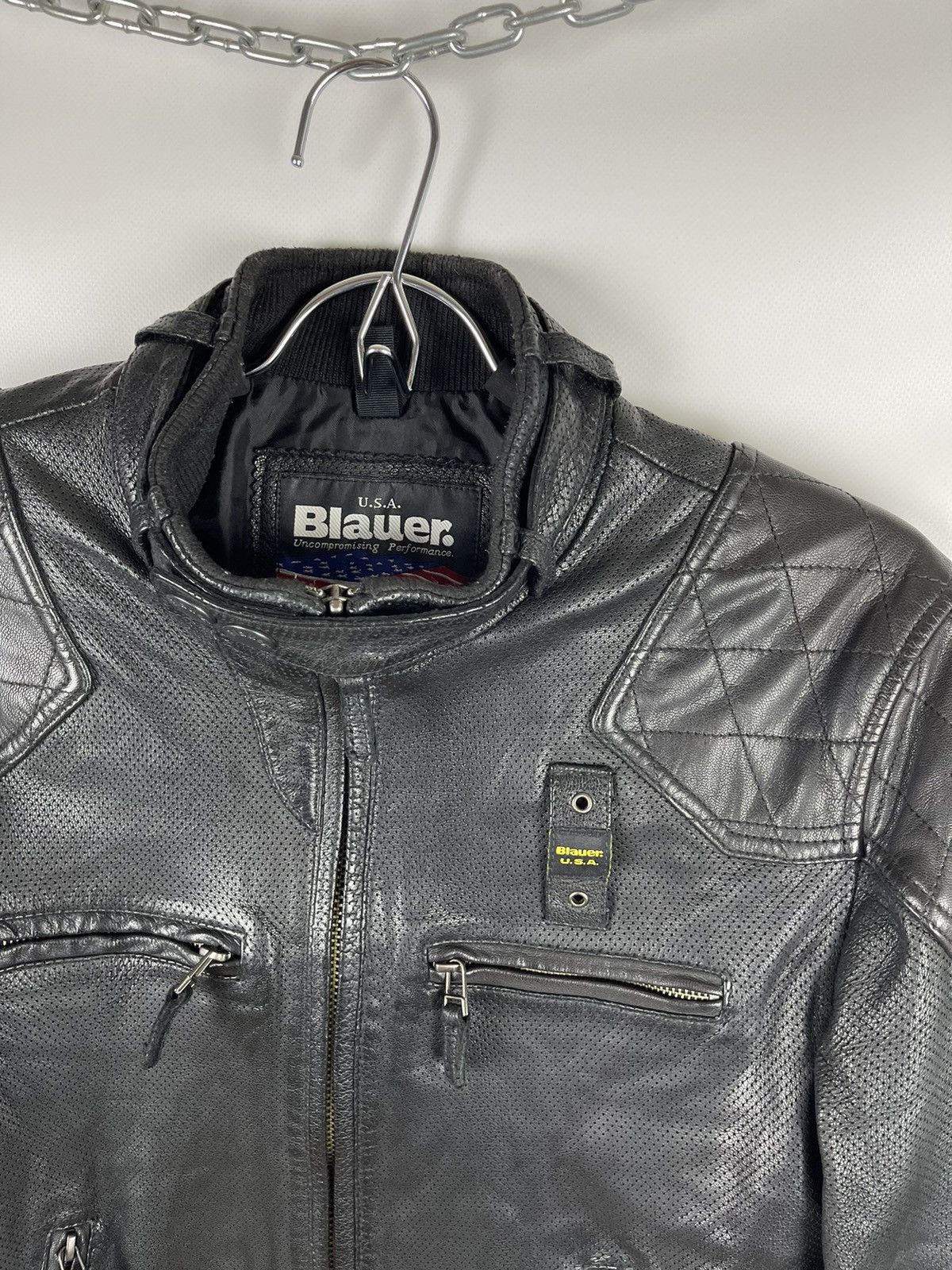 Genuine Leather Blauer USA genuine leather dot pattern avirex schott jacket Size US M / EU 48-50 / 2 - 6 Thumbnail