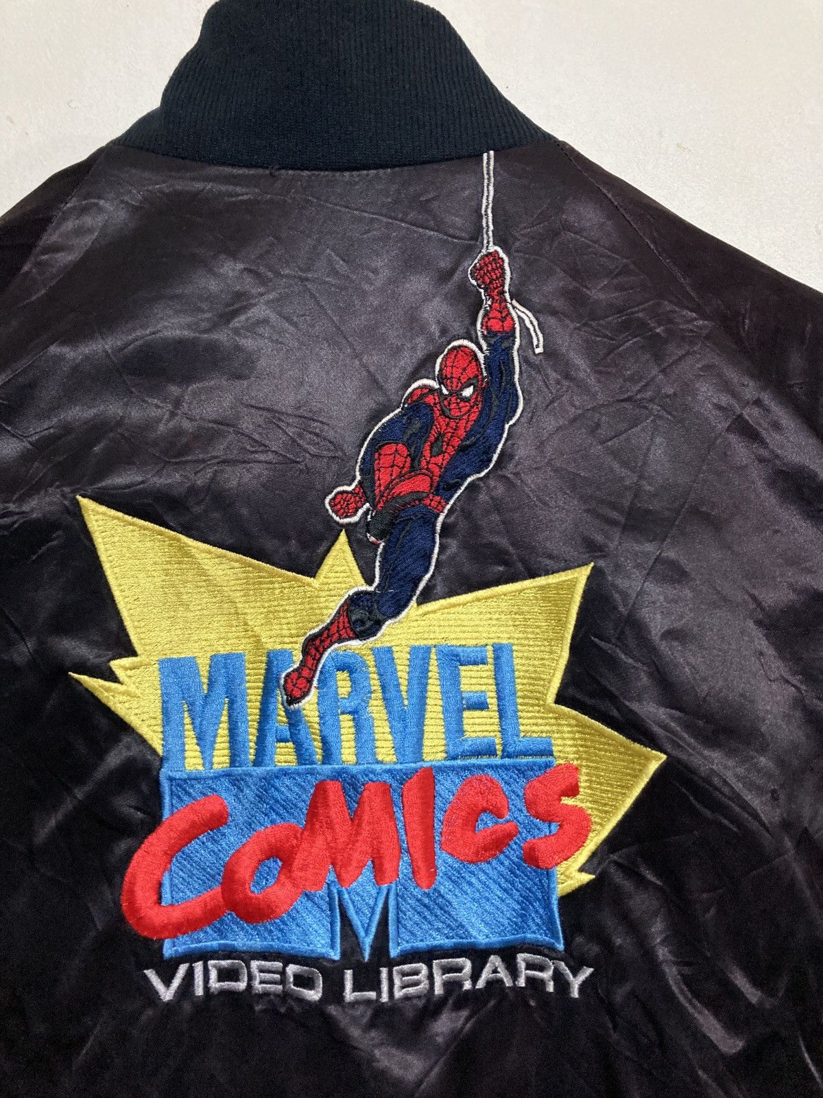 Marvel Comics Vintage 90s Marvel Spiderman Satin Varsity Jacket Size US M / EU 48-50 / 2 - 3 Thumbnail