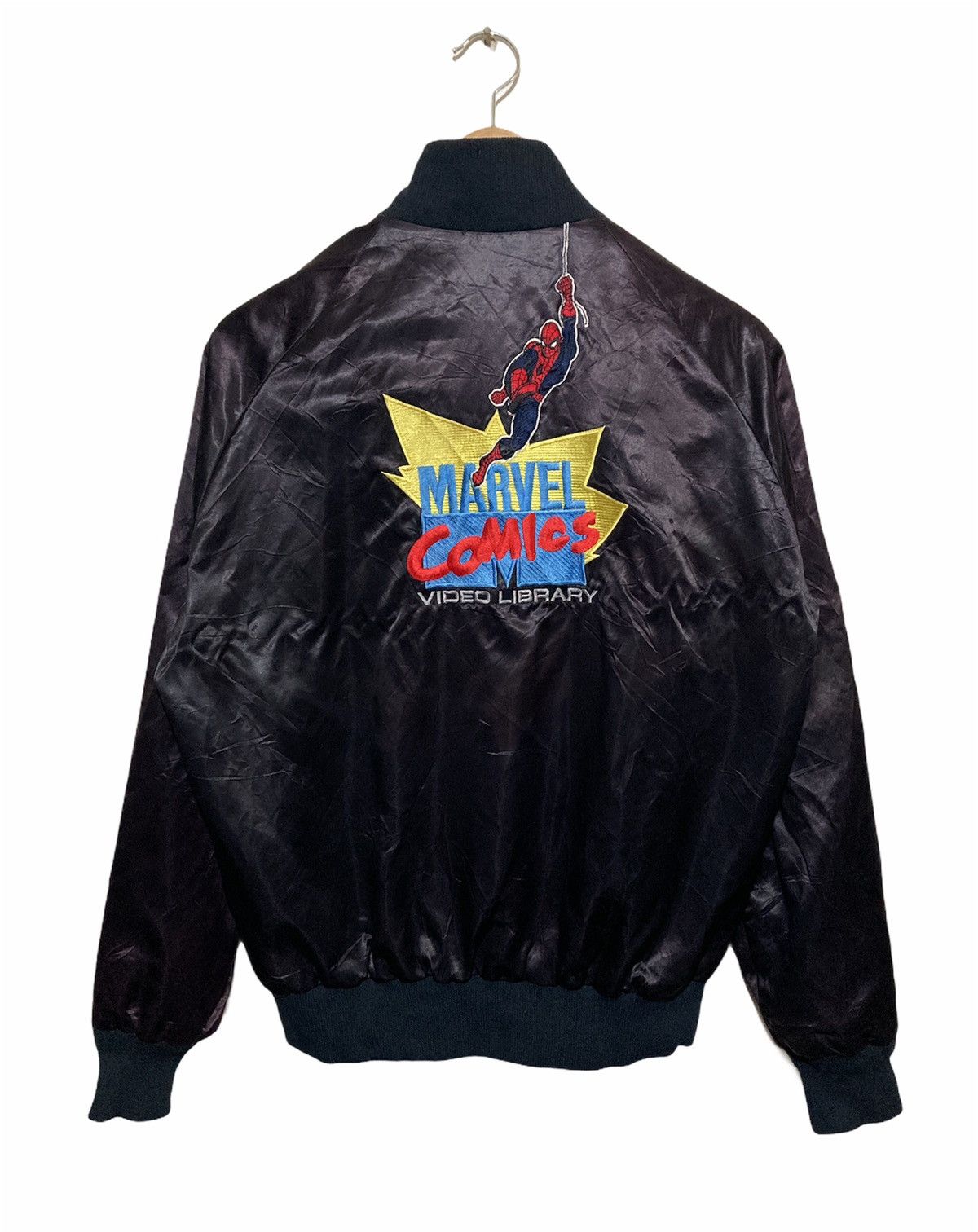 Marvel Comics Vintage 90s Marvel Spiderman Satin Varsity Jacket Size US M / EU 48-50 / 2 - 1 Thumbnail