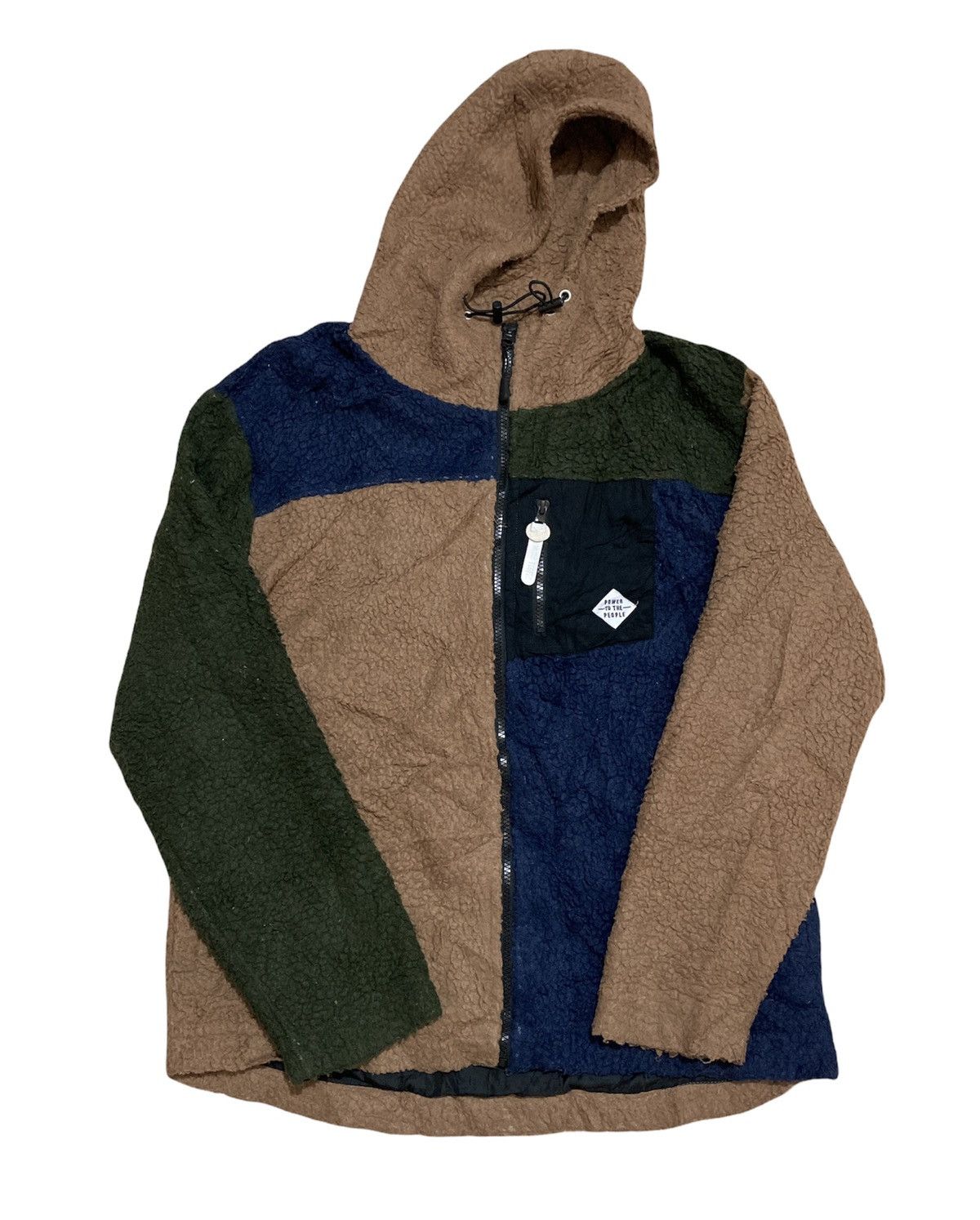 Power To The People Multicolor Sherpa Fleece Jackets