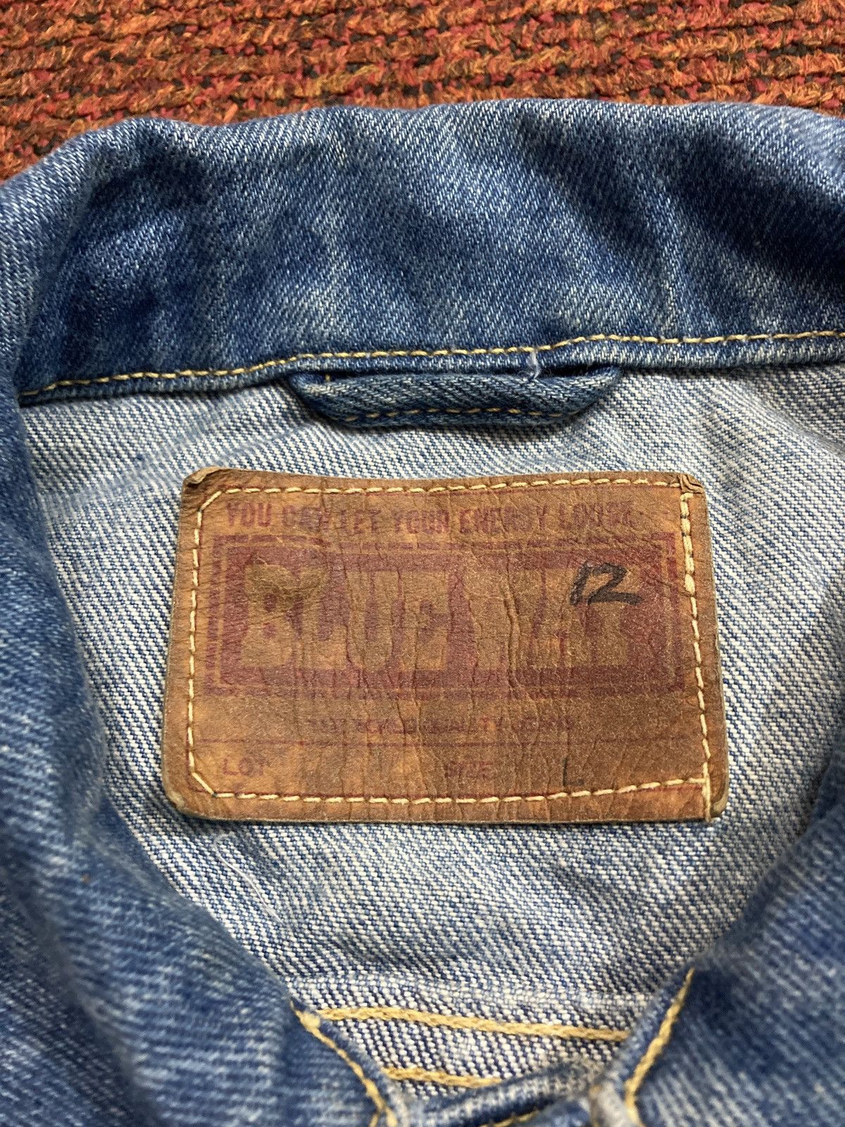 Japanese Brand Vintage Blue Way Trucker Denim Jackets Size US L / EU 52-54 / 3 - 8 Thumbnail