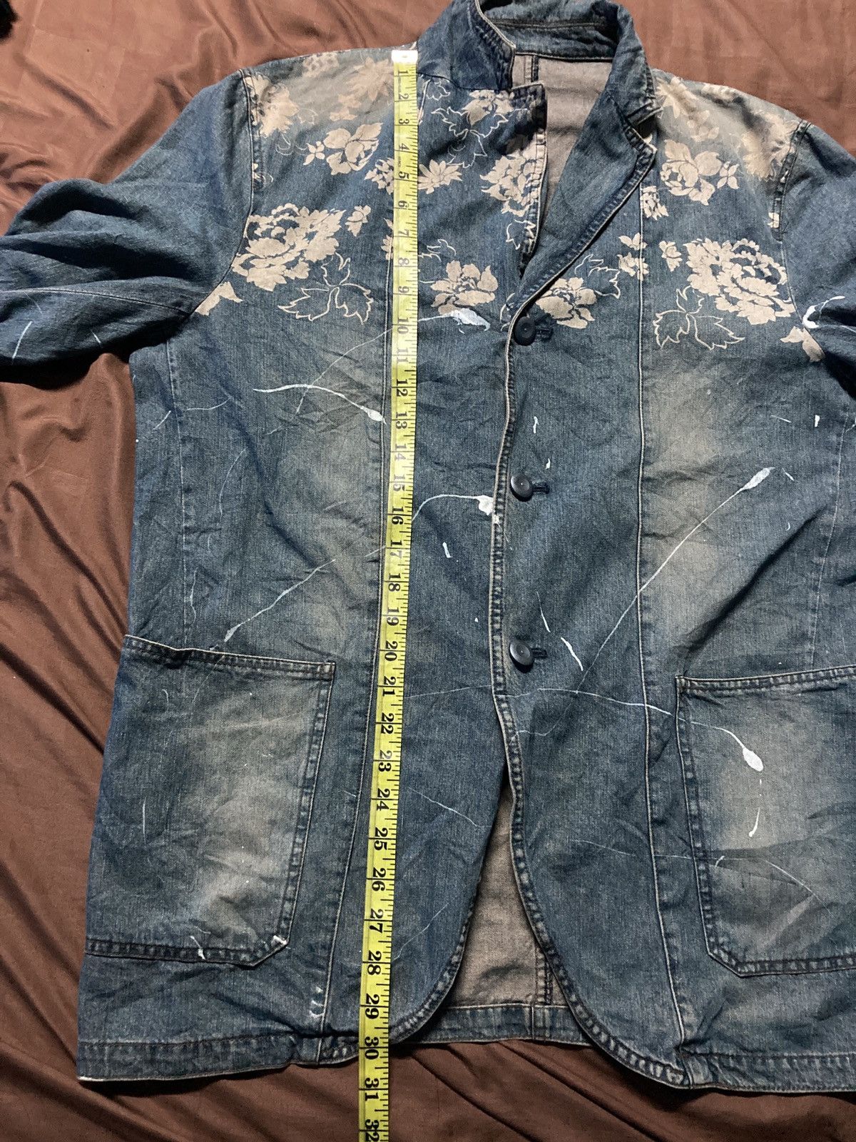 Japanese Brand Vintage Comme Ca Du Mode Floral Paint Splatter Light Jacket Size US L / EU 52-54 / 3 - 10 Thumbnail