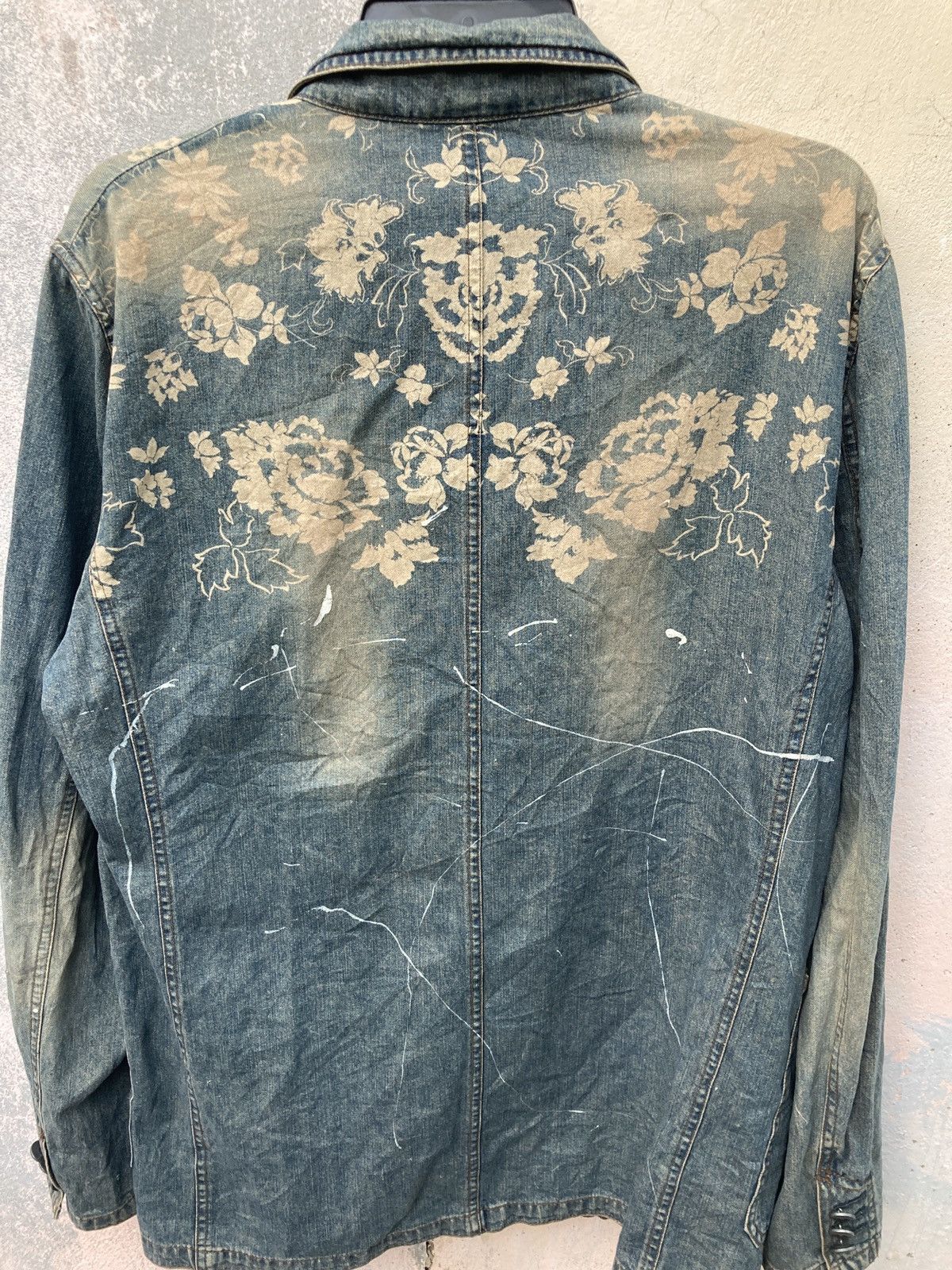 Japanese Brand Vintage Comme Ca Du Mode Floral Paint Splatter Light Jacket Size US L / EU 52-54 / 3 - 4 Thumbnail