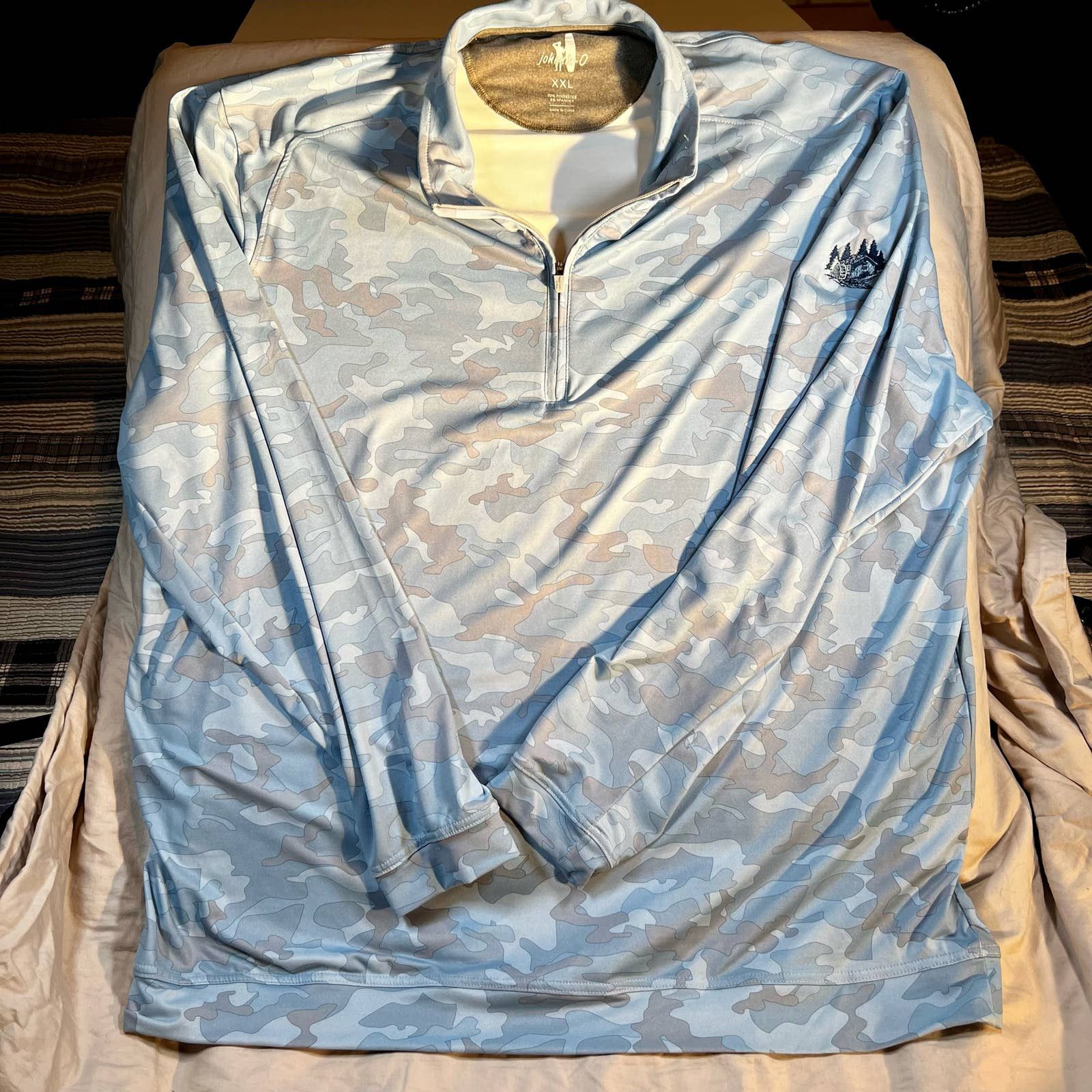 Pull Johnnie-O Prep-Formance 1/4 Zip - Bleu Crépuscule - Taille Homme XL - Très Bon état