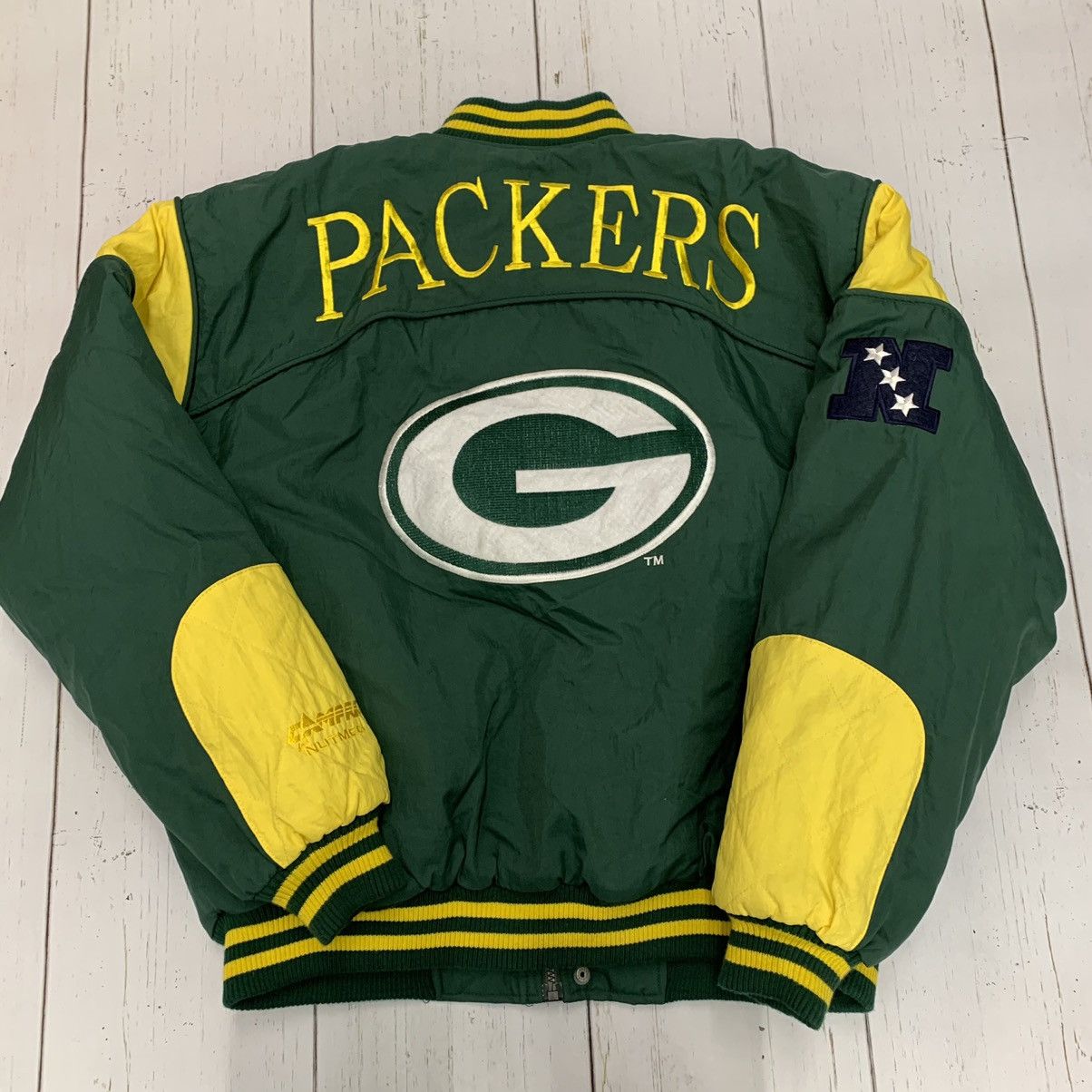 Vintage 80s Green Bay Packers Jacket Starter Mens S NFL Football