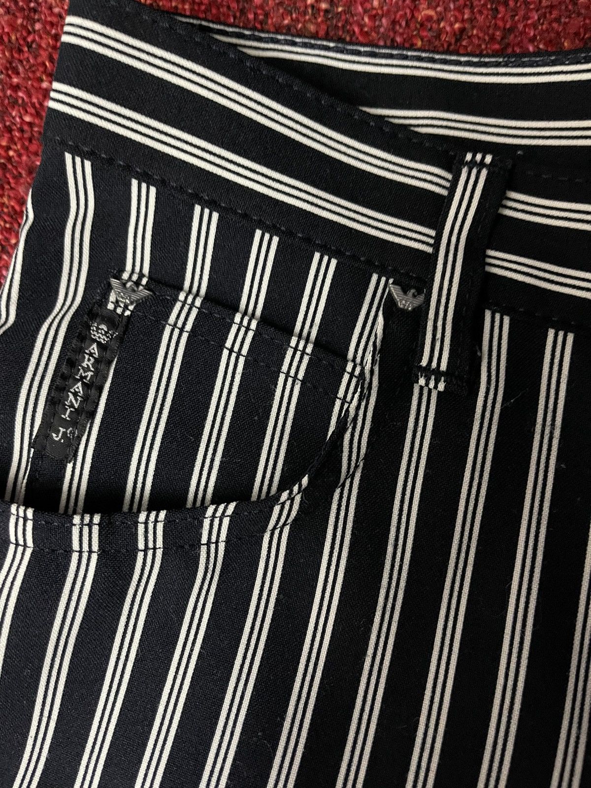 パンツ 00s EMPORIO ARMANI stripe slacks archive Armani vintage 90s archive striped pants