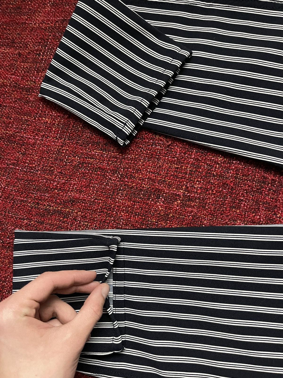 Armani × Giorgio Armani × Vintage Armani vintage 90s archive striped pants Size 25" / US 0 / IT 36 - 10 Thumbnail