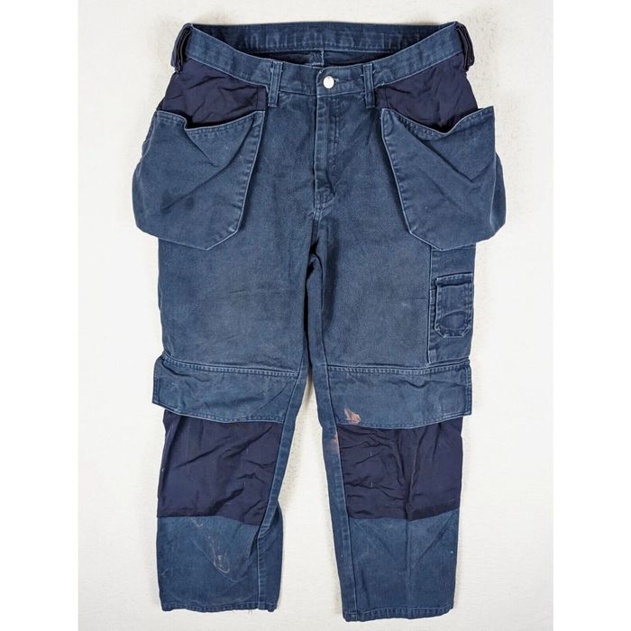 Vintage SKILLERS Navy Blue Utility Double Knee Arborist Logger Work ...