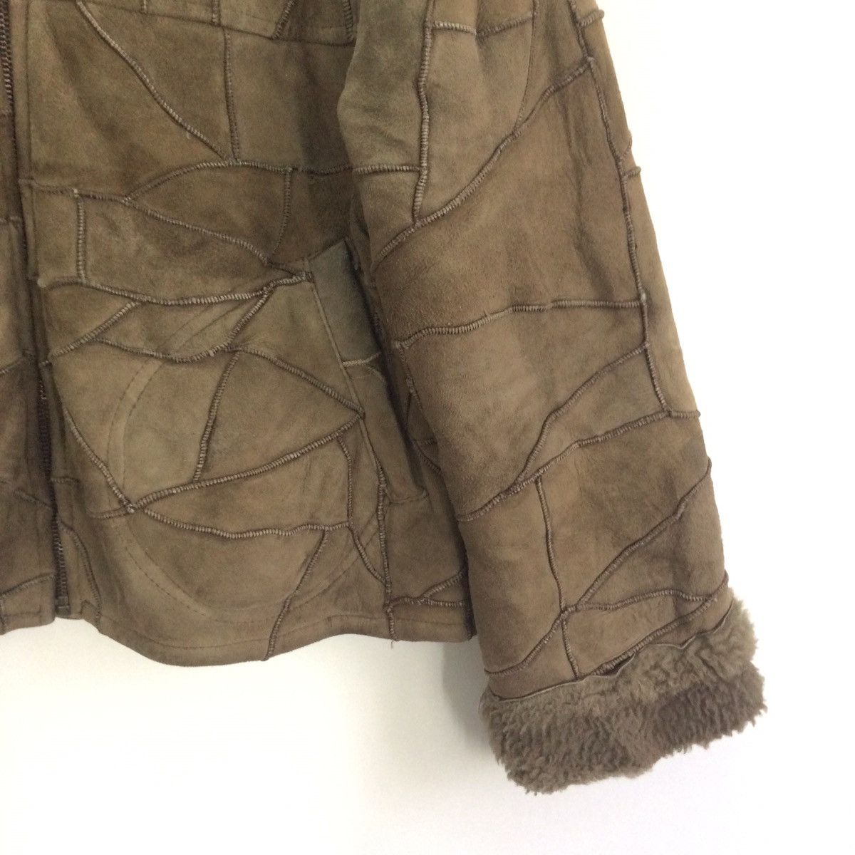 Designer × Japanese Brand Vintage vert dense leather patchwork jacket Size US M / EU 48-50 / 2 - 5 Thumbnail