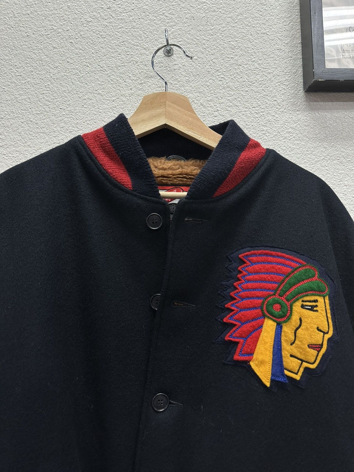 Vintage Vintage Cleveland Indians Varsity Jacket Size US XL / EU 56 / 4 - 2 Thumbnail