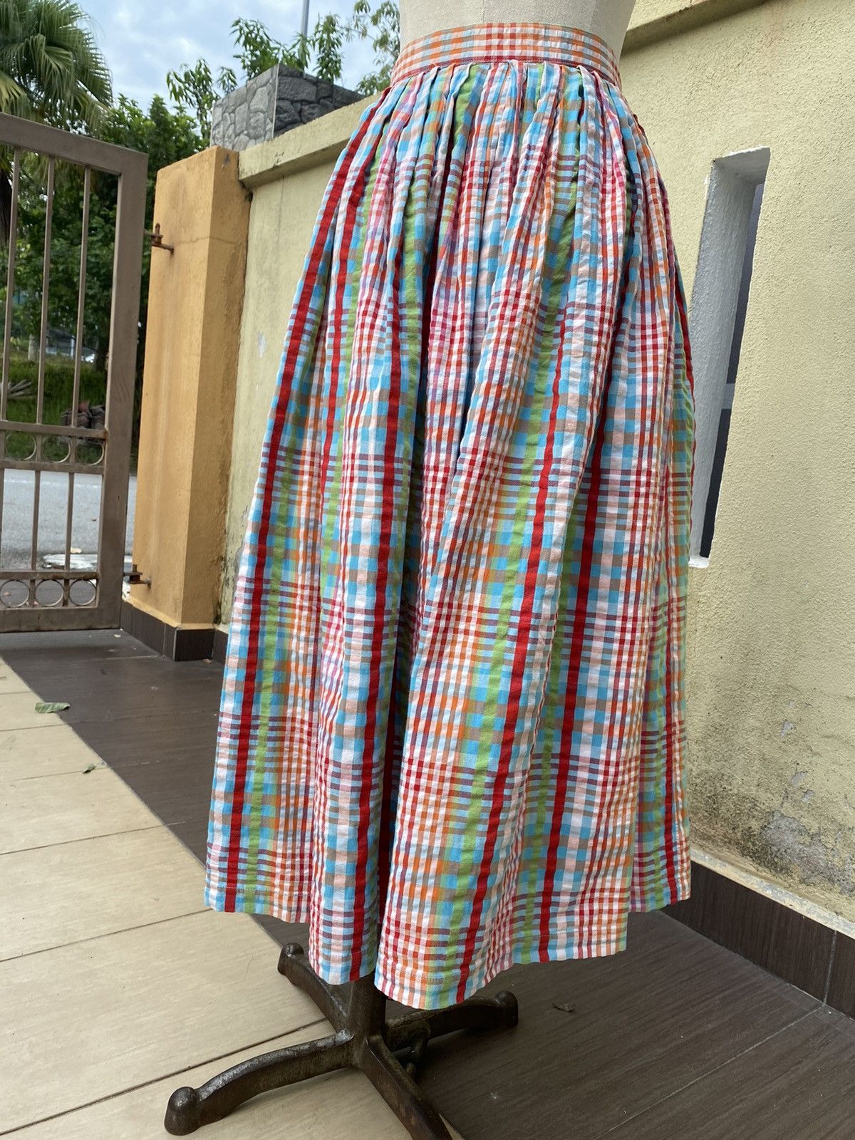 Issey Miyake 80s skirt multi colour checked Size 25" / US 0 / IT 36 - 6 Thumbnail
