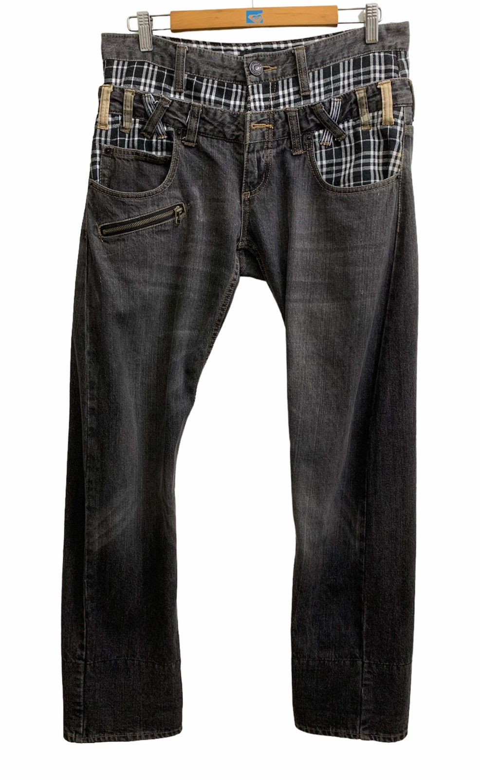 Japanese Brand 🇯🇵 Japanese Double Waist Baggy Denim Pants Size US 32 / EU 48 - 3 Thumbnail