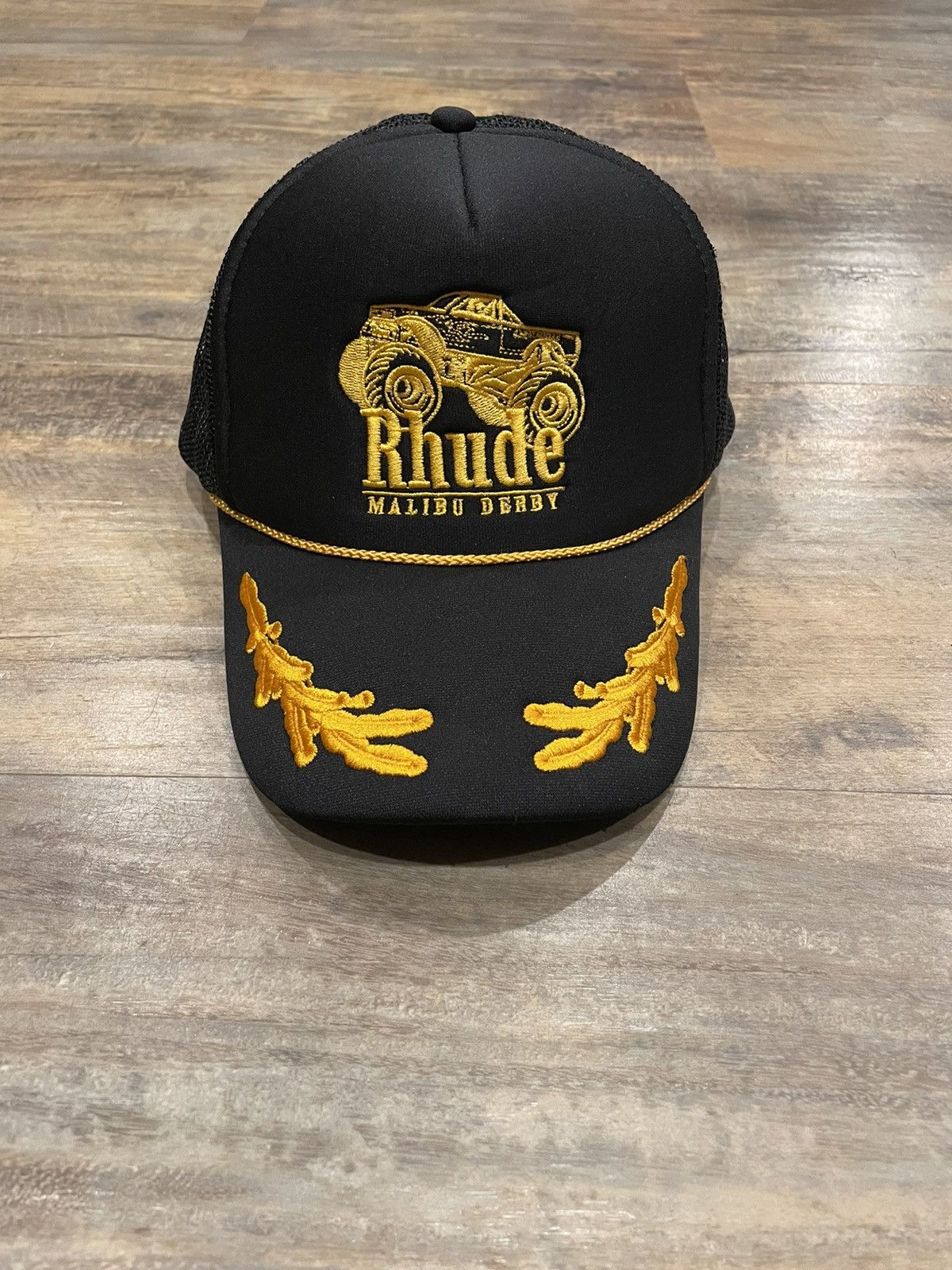 Rhude RARE Rhude Malibu Derby Trucker Hat 1st Place Podium Pirelli 