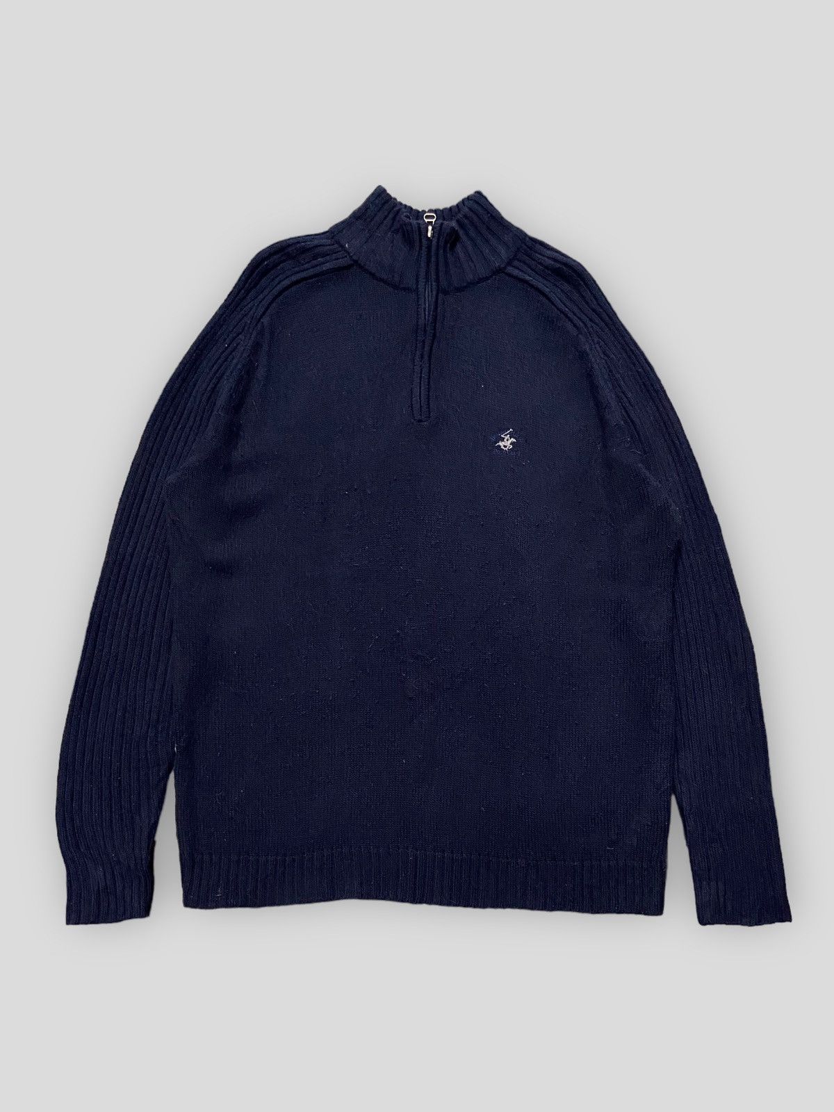 Vintage Beverly Hills Polo Club Half Zipper Knit Sweater